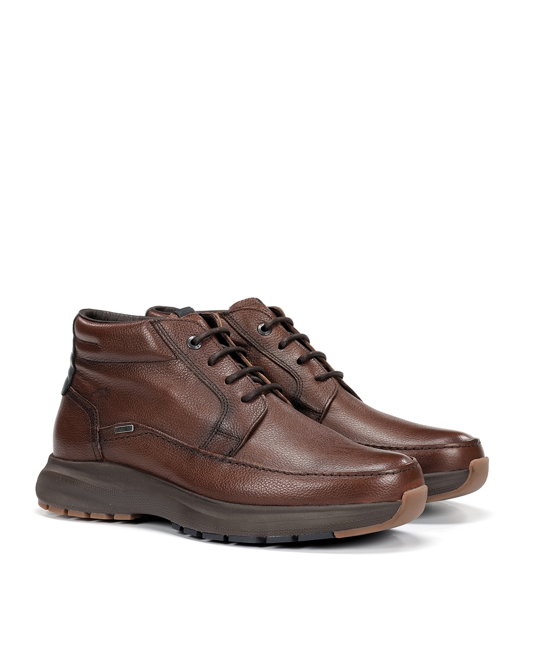Botins Fabricados em Impermeável Castanho-escuro-2