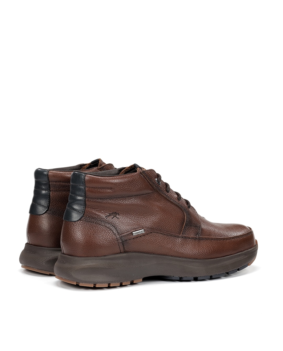 Botins Fabricados em Impermeável Castanho-escuro-3