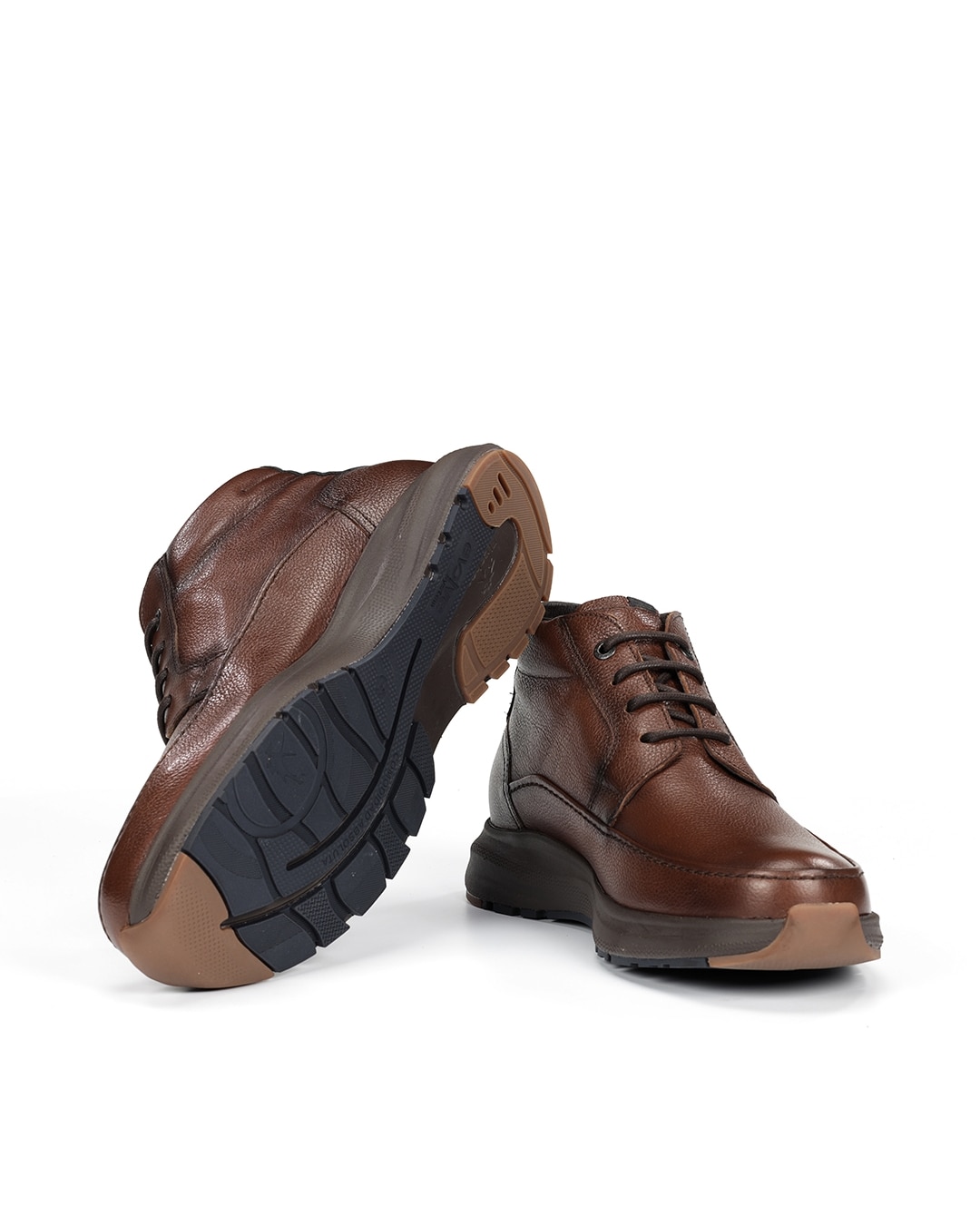 Botins Fabricados em Impermeável Castanho-escuro-4