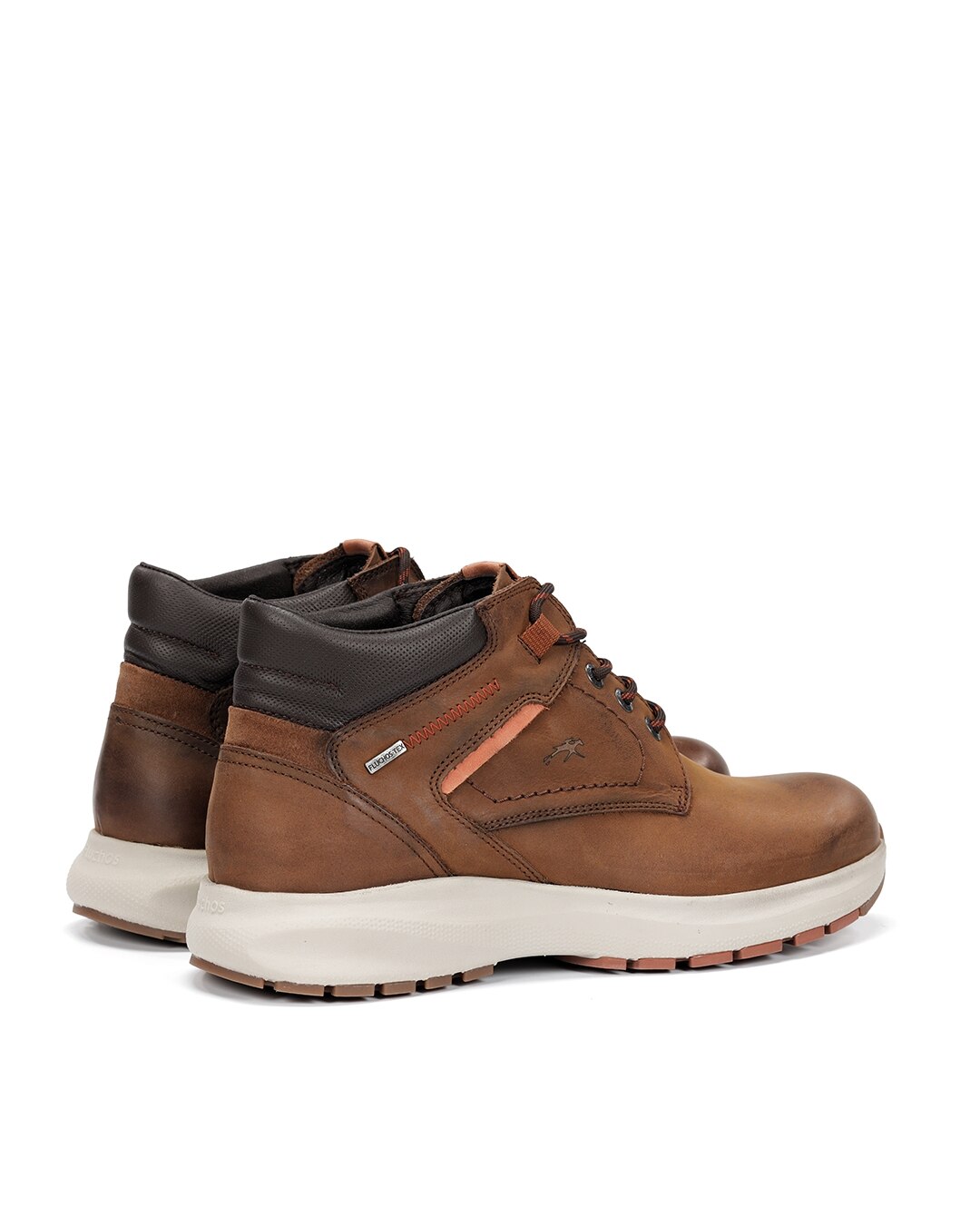 Botins Fabricados em Impermeável Castanho / Laranja-3