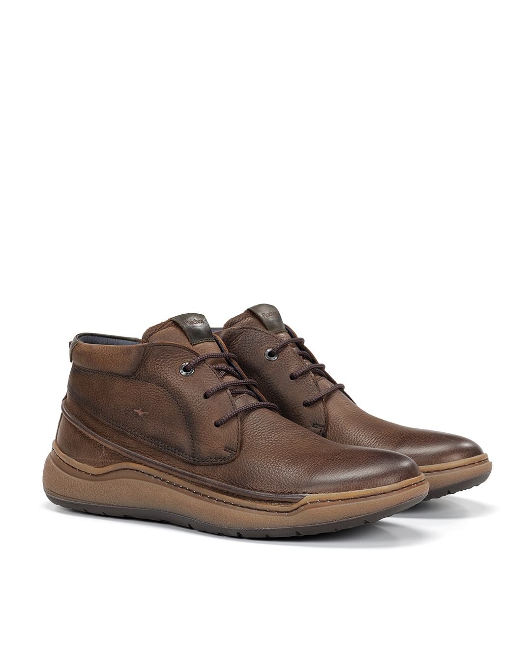 Botins Fabricados em Pele Castanho-chocolate-2