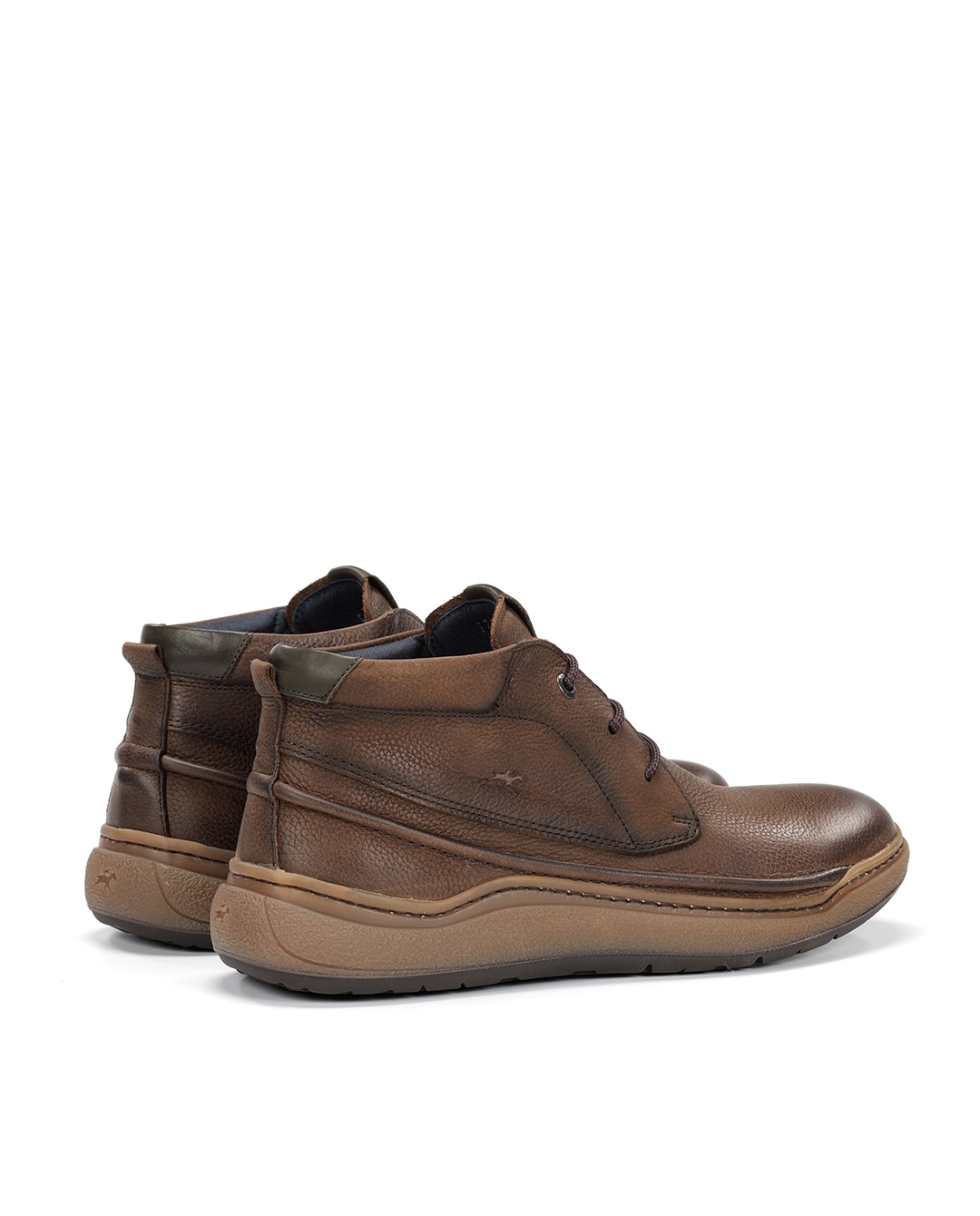 Botins Fabricados em Pele Castanho-chocolate-3