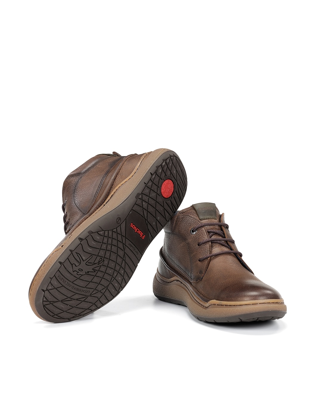 Botins Fabricados em Pele Castanho-chocolate-4