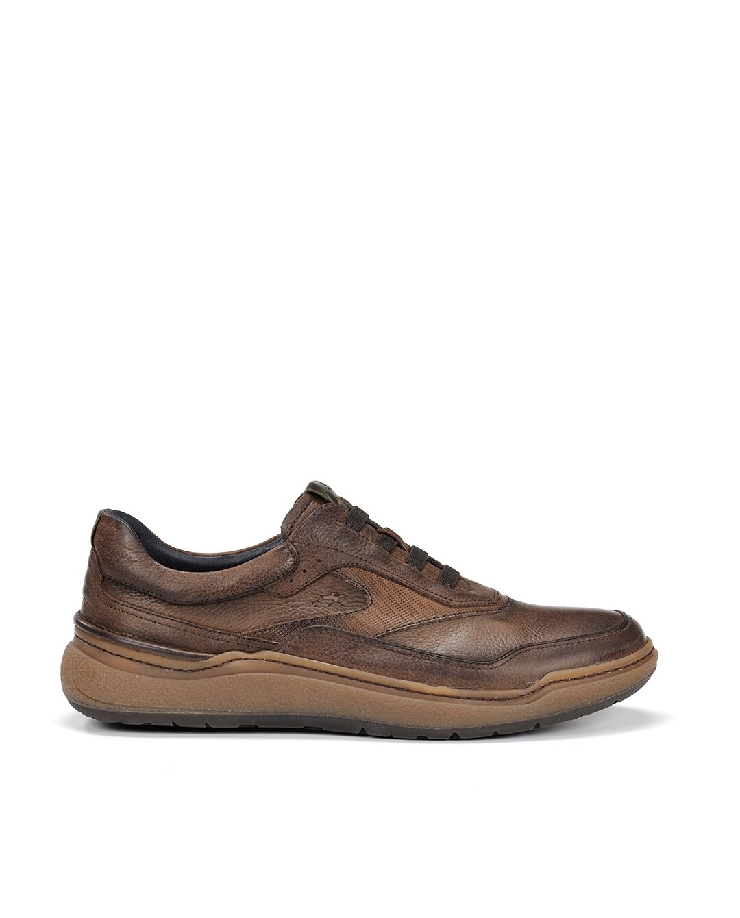 Sapatos de Cordões Fabricados em Pele Castanho-chocolate-1