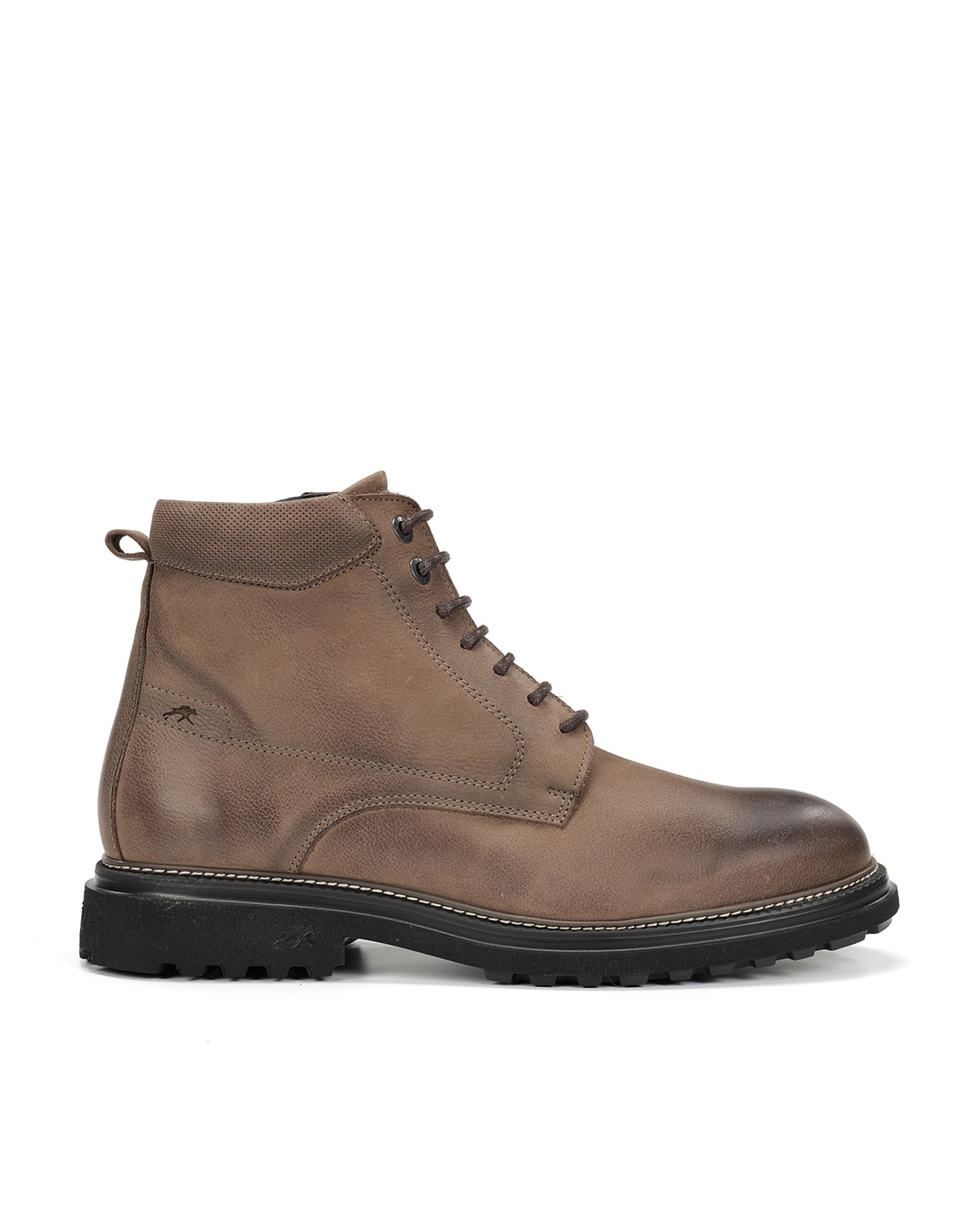 Botas Fabricadas em Acabamento Encerado Castanho-claro-1