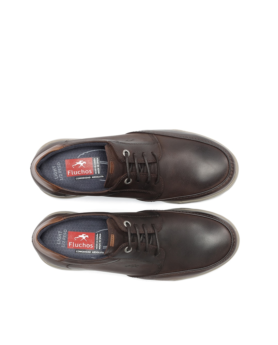 Sapatos de Cordões Fabricados em Acabamento Encerado Castanho-5