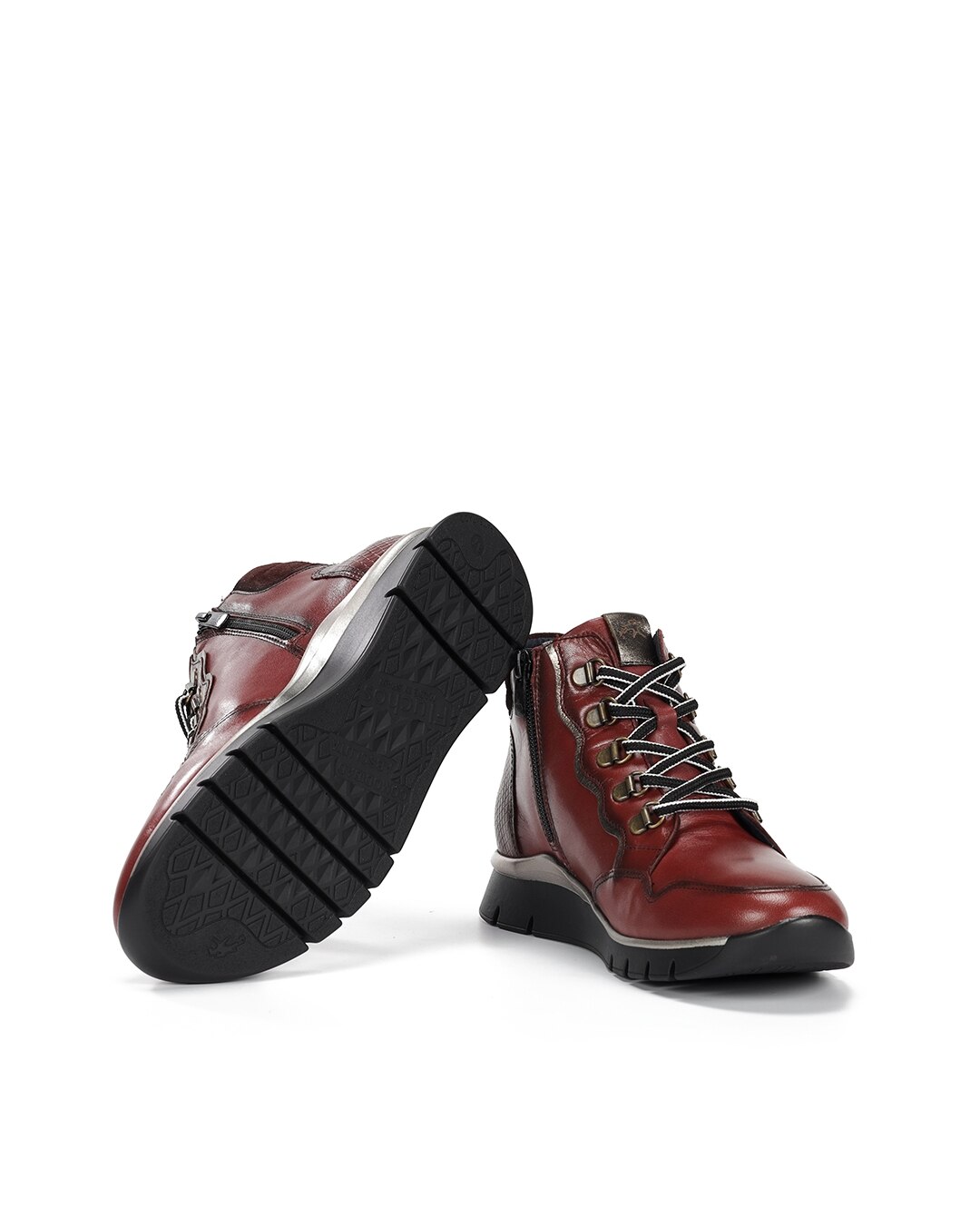 Botins Fabricados em Pele Castanho-escuro-4