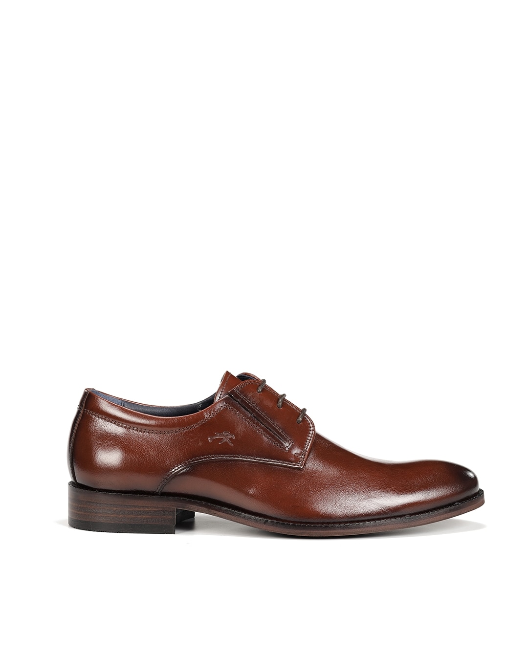 Sapatos de Cordões Fabricados em Pele Castanho-1