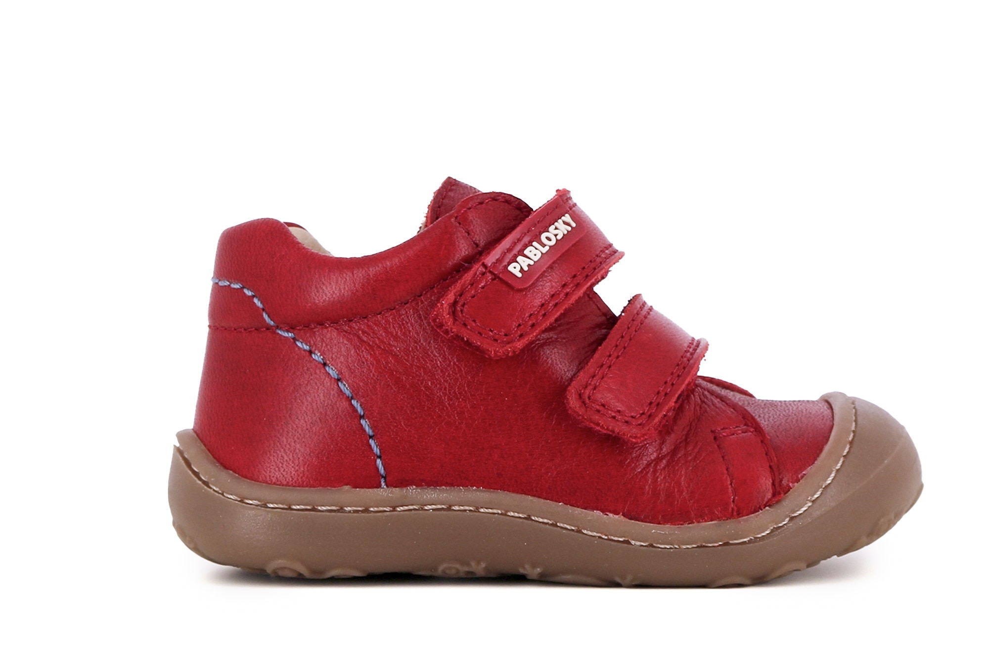 Botas de Bebé em Pele com Fecho Velcro Duplo Pablosky Vermelho-2