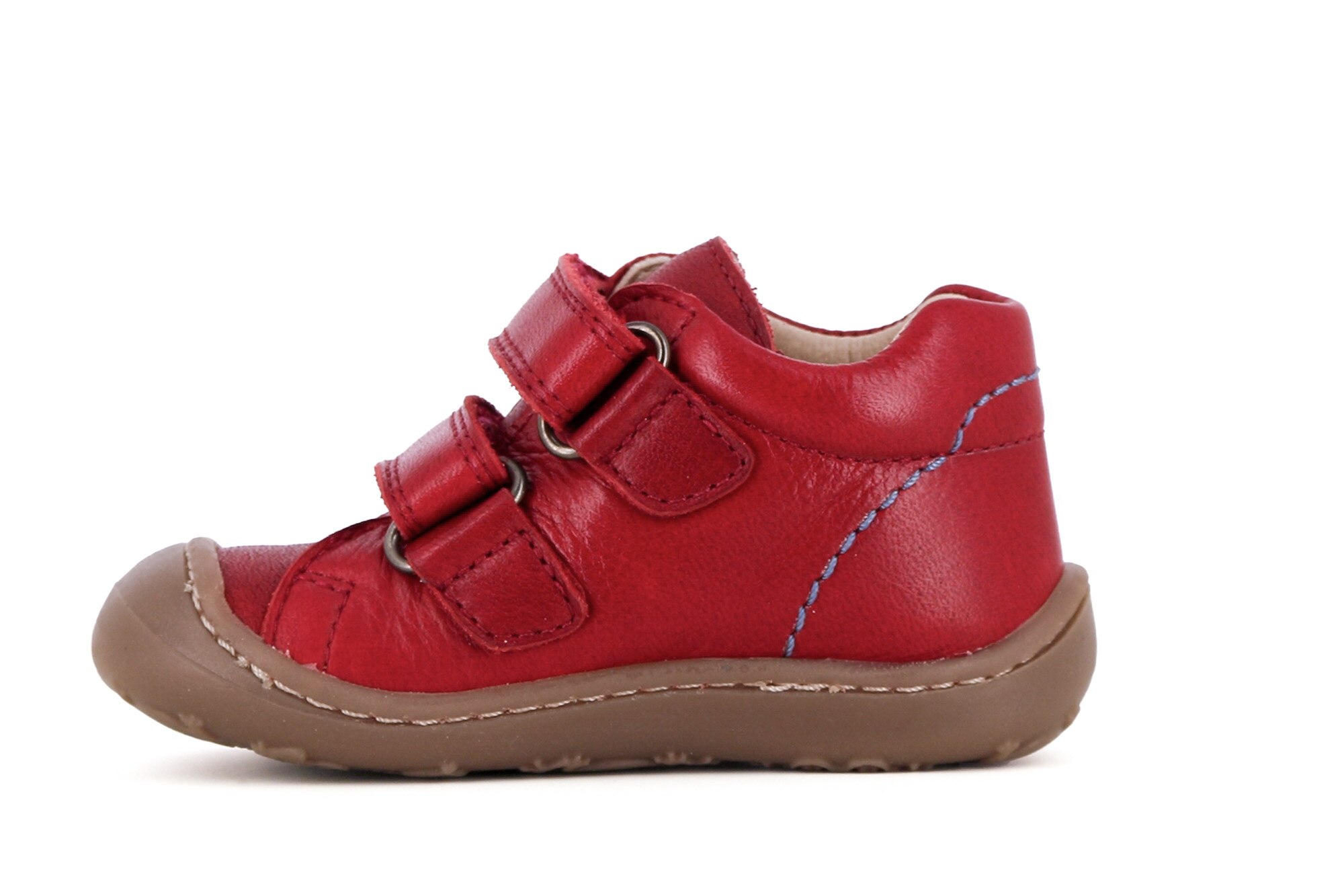 Botas de Bebé em Pele com Fecho Velcro Duplo Pablosky Vermelho-4