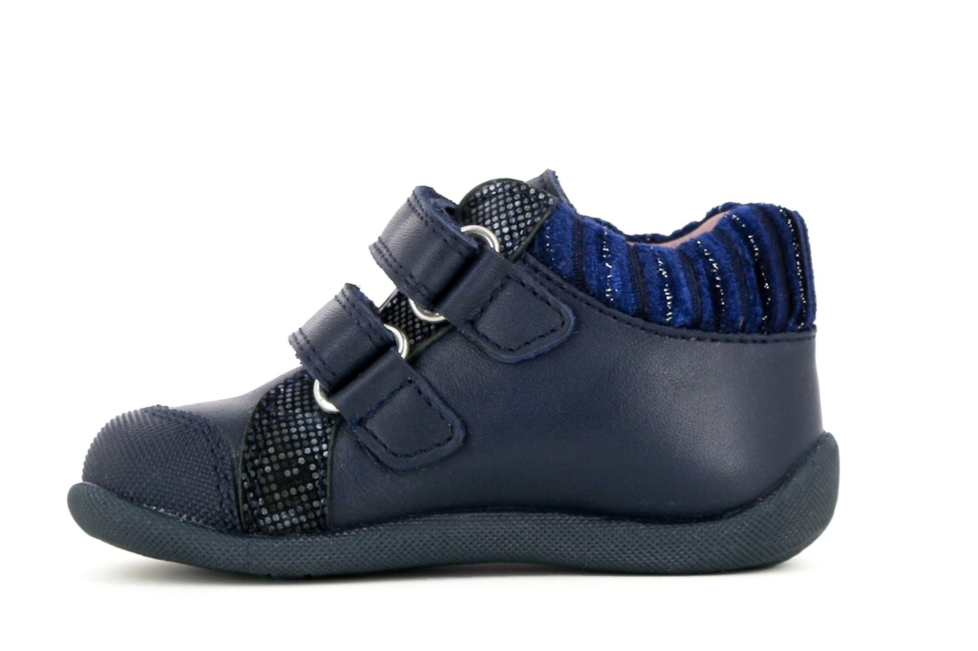 Botas de Bebé em Pele com Fecho Velcro Duplo Pablosky Azul-marinho-4