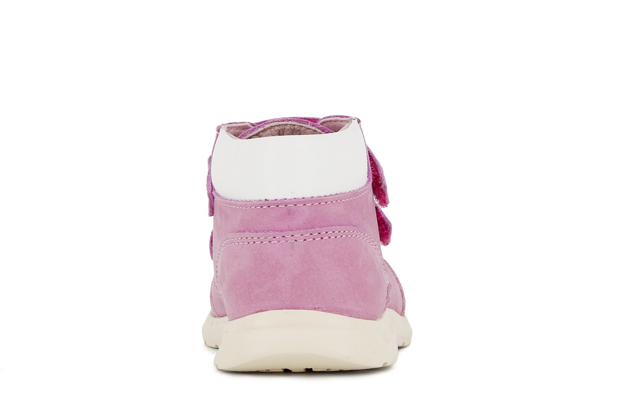 Botas de Bebé em Pele com Fecho Velcro Duplo Pablosky Rosa-3