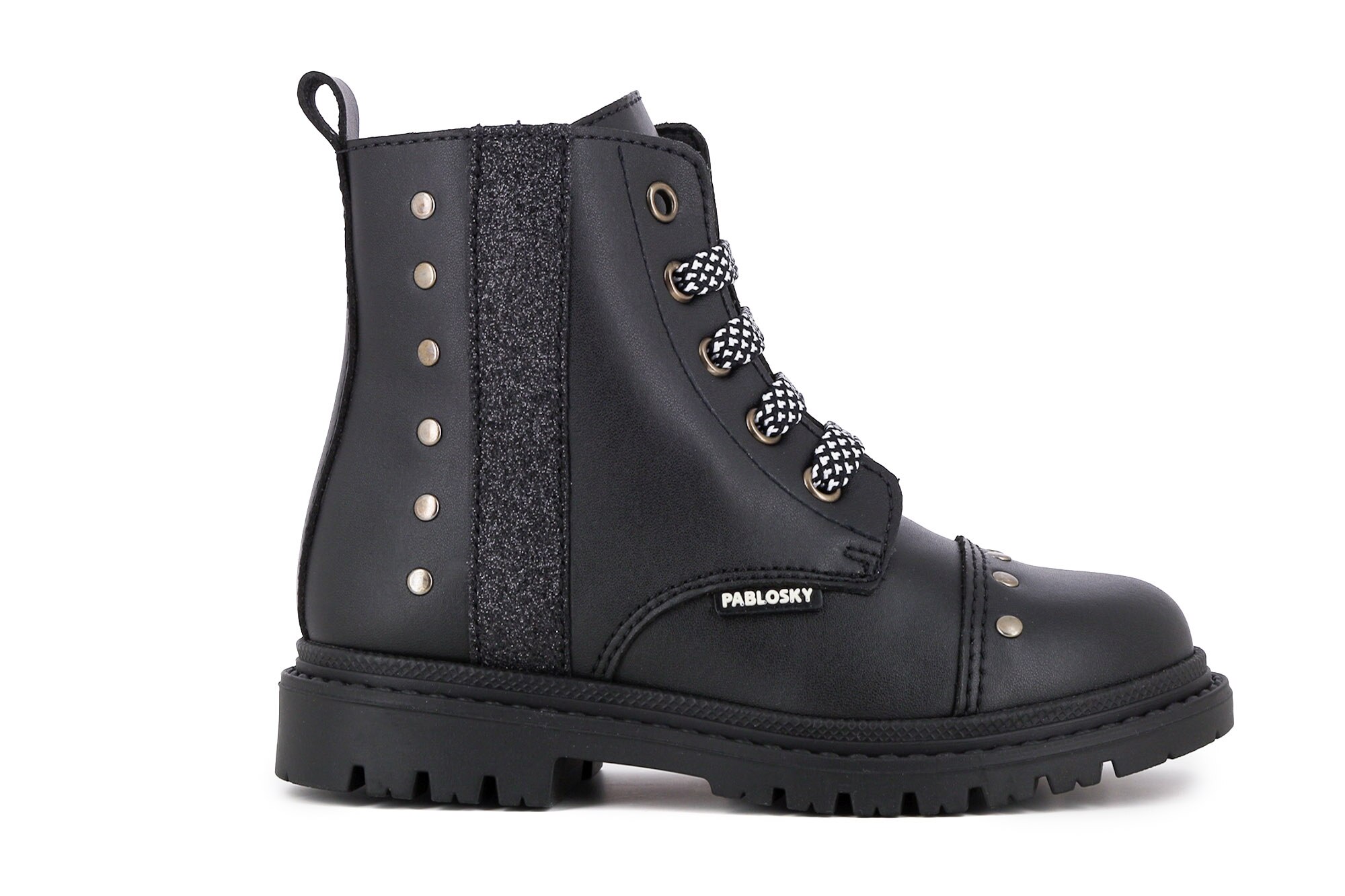 Botas com Fecho Zip em Preto Preto-2