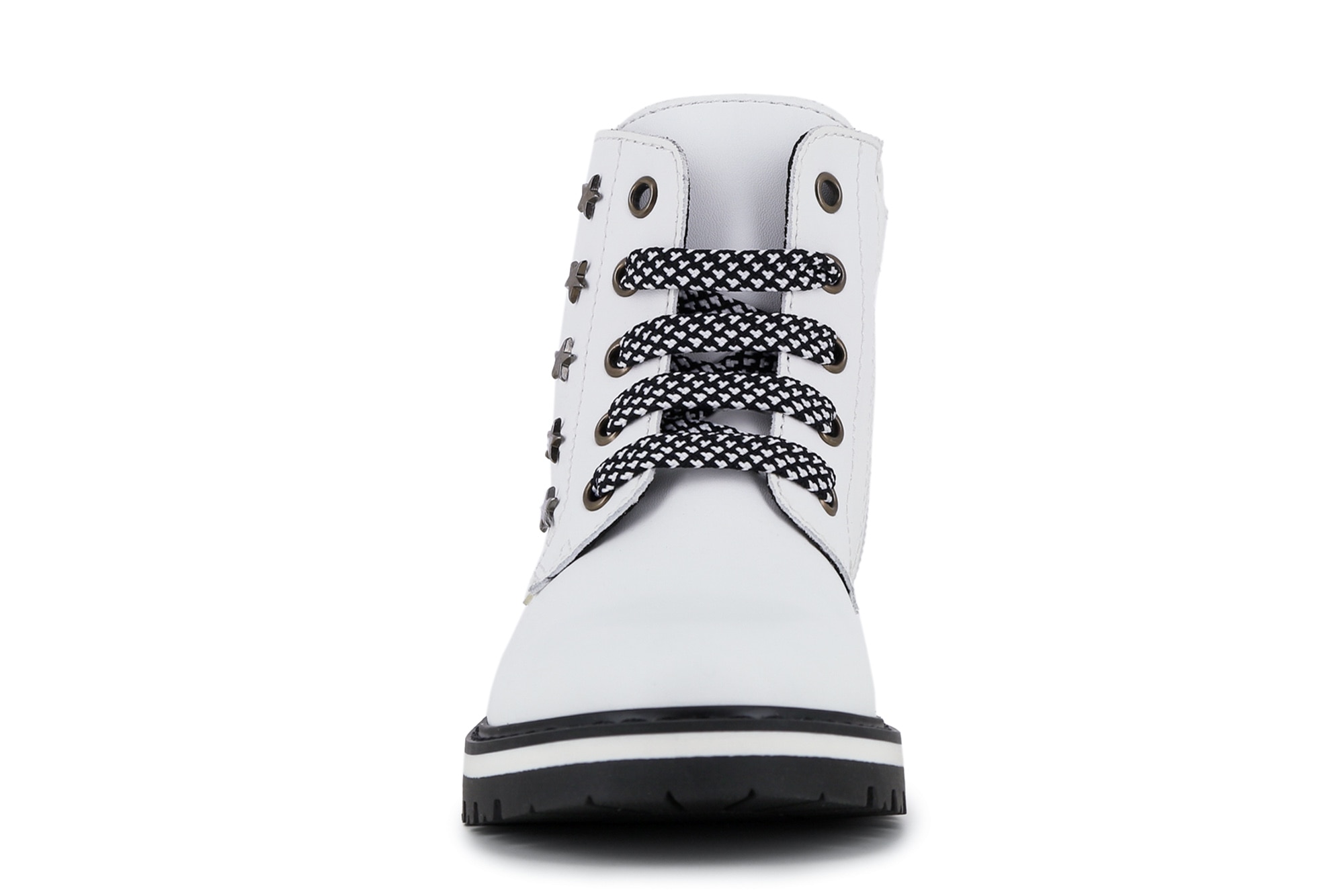 Botas com Fecho Zip e Atacadores Pablosky Branco-5