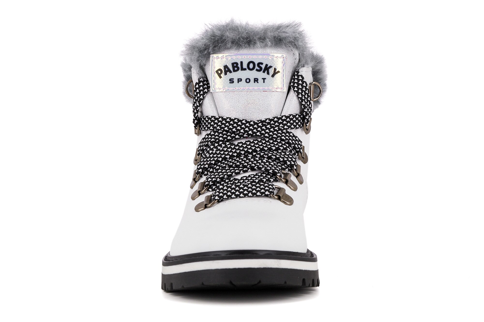 Botas com Cordões Pablosky Branco-5