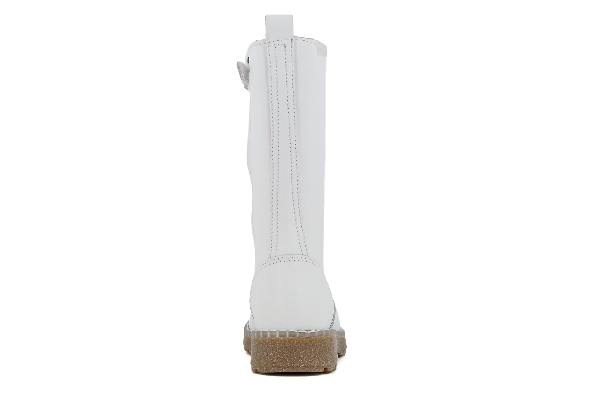 Botas Infantil de Pele com Fecho Zip Pablosky Branco-3