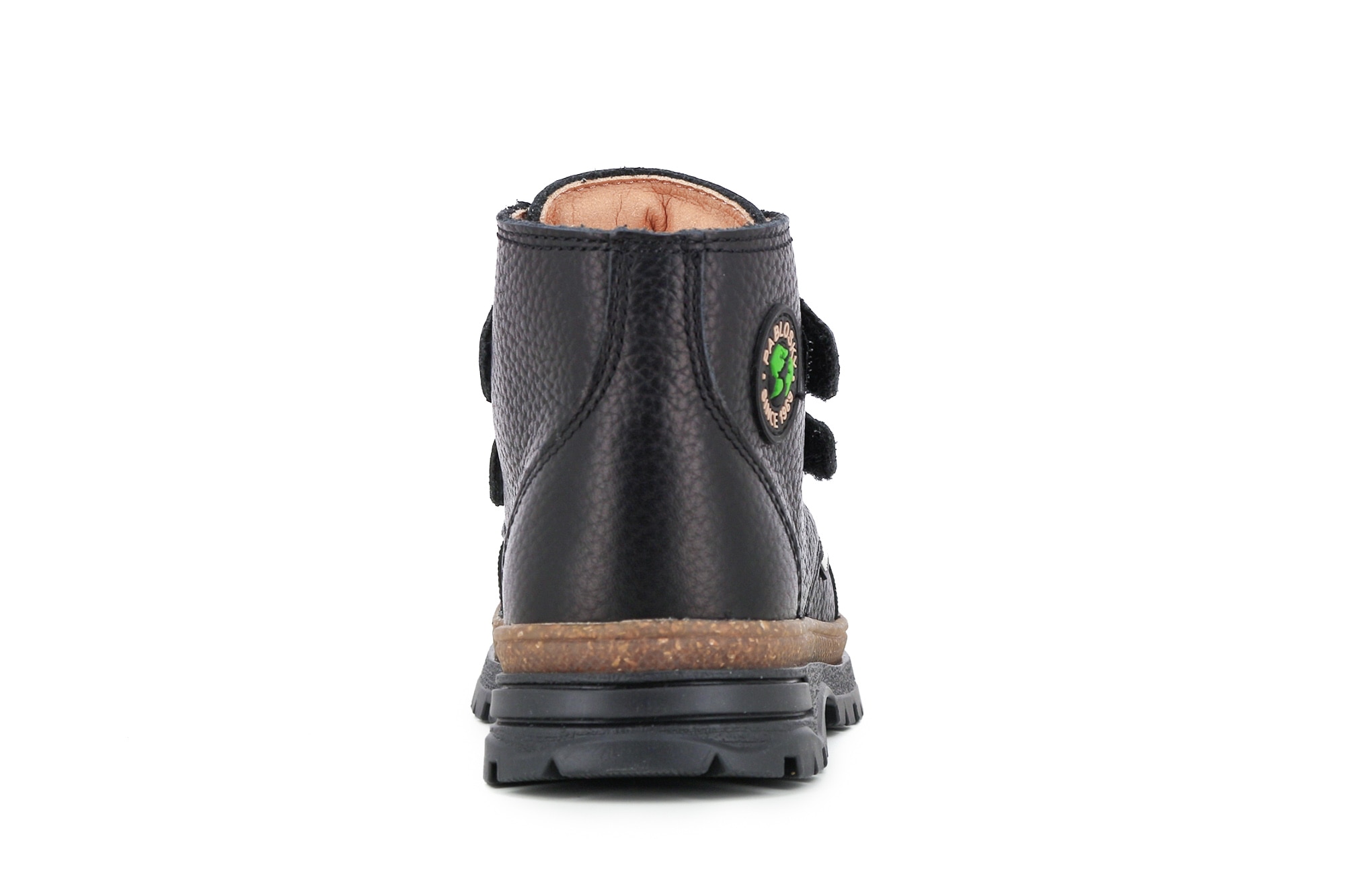 Botas Infantil de Pele com Velcro Pablosky Preto-3
