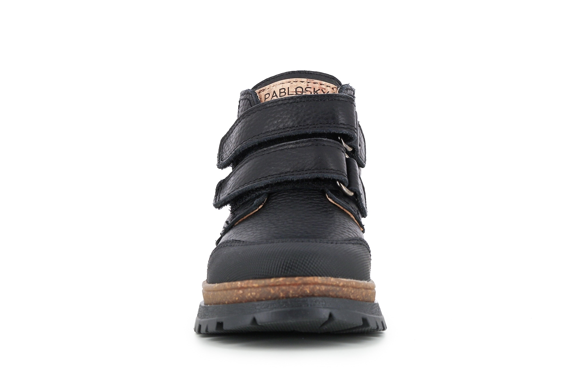 Botas Infantil de Pele com Velcro Pablosky Preto-5