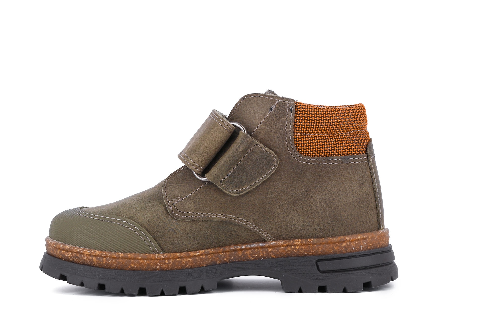Botas Infantil de Pele com Velcro Pablosky Verde Azeitona-4