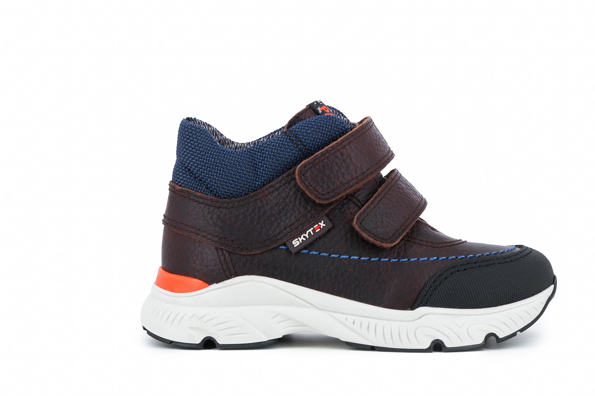 Botas Infantil de Pele com Velcro Pablosky Castanho-2