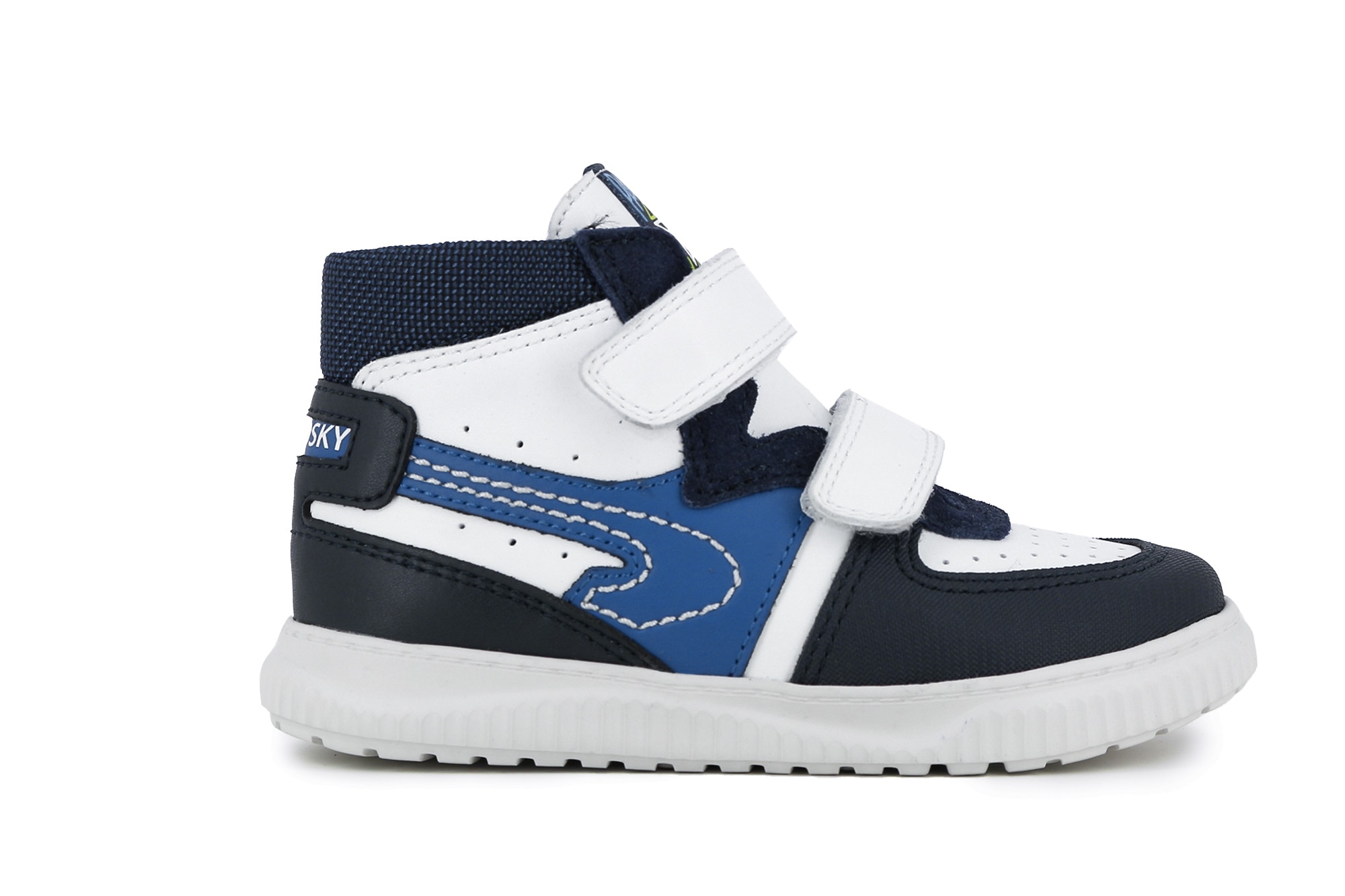 Sapatilhas Desportivas Infantil com Fecho de Velcro Duplo Pablosky Branco / Azul-2