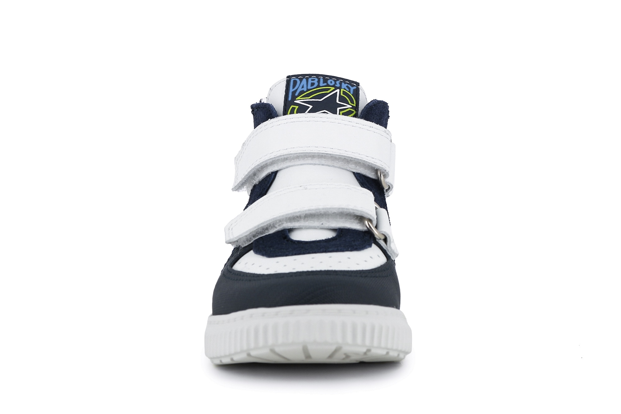 Sapatilhas Desportivas Infantil com Fecho de Velcro Duplo Pablosky Branco / Azul-5