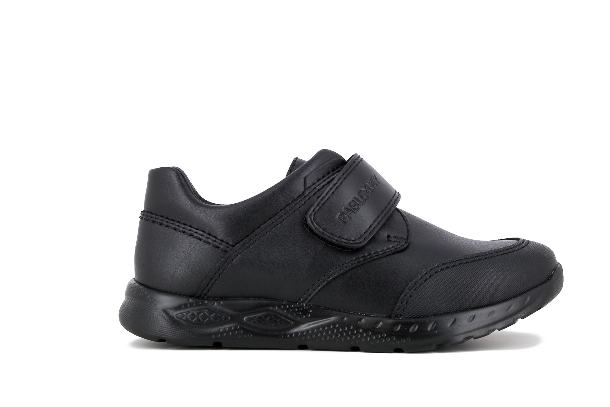 Mocassins com Velcro em Preto Pablosky Preto-2