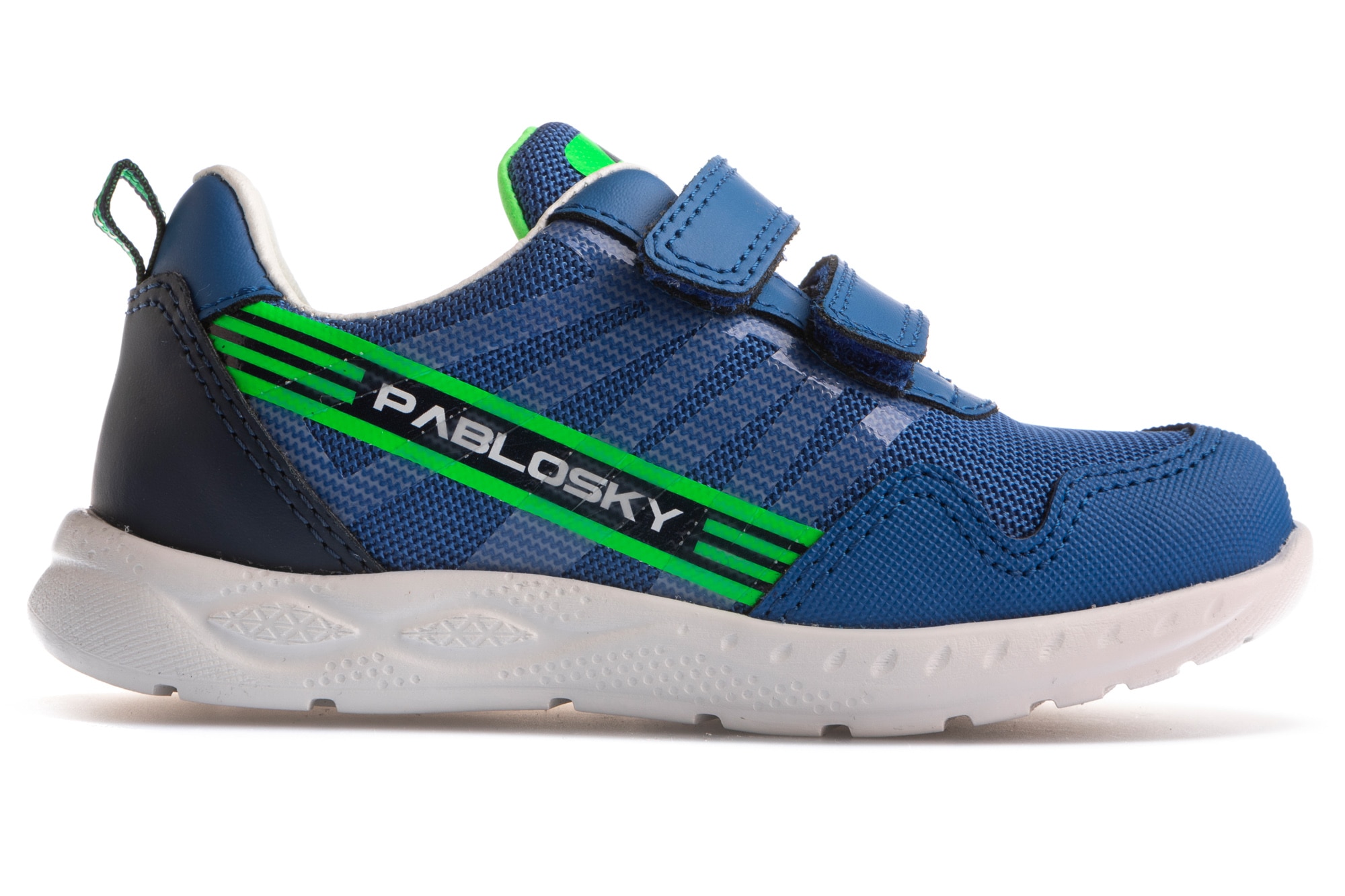 Sapatilhas Desportivas Infantil de Pele Azul-2