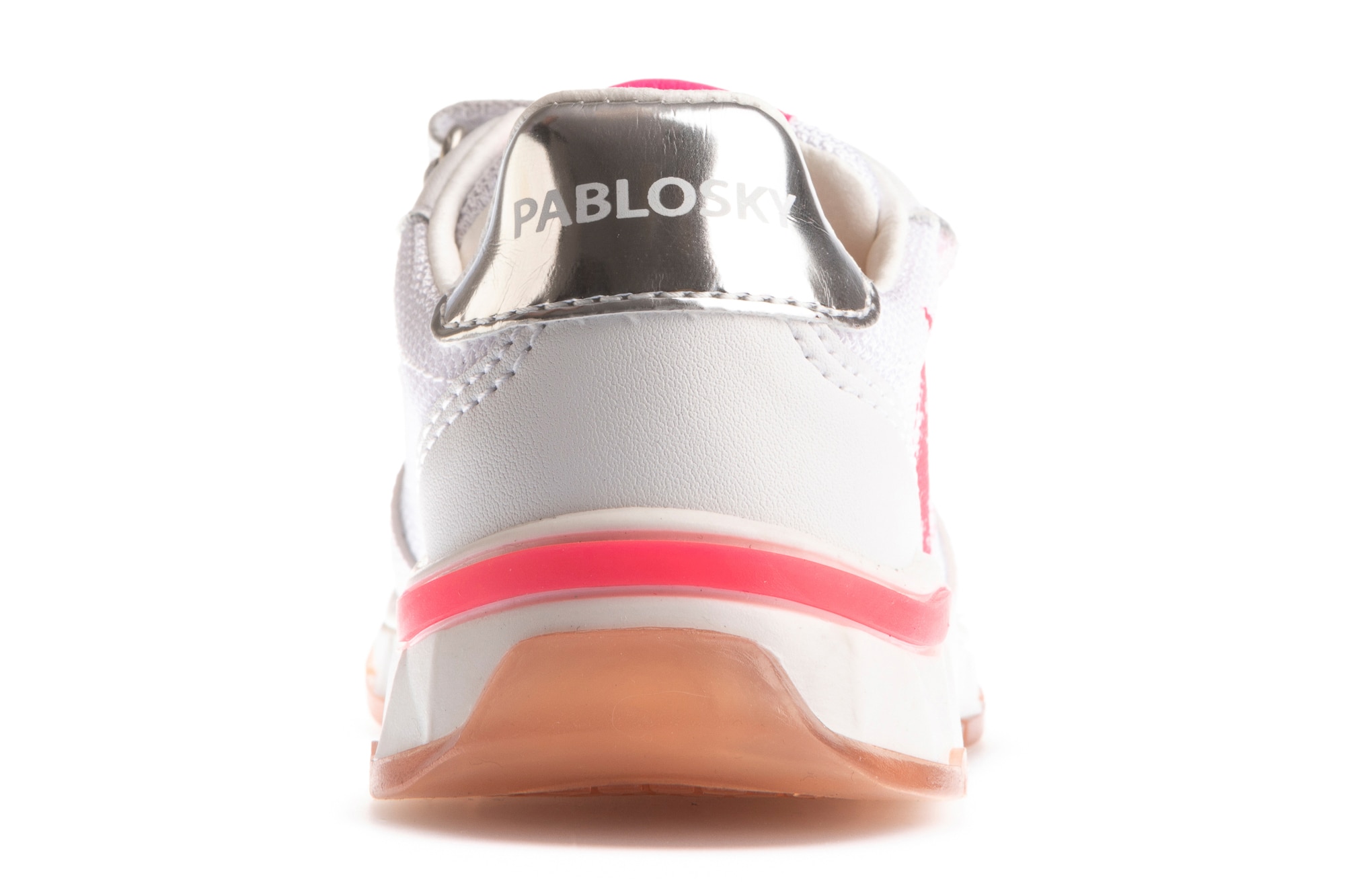 Sapatilhas Desportivas de Pele em Branco Pablosky Branco-4