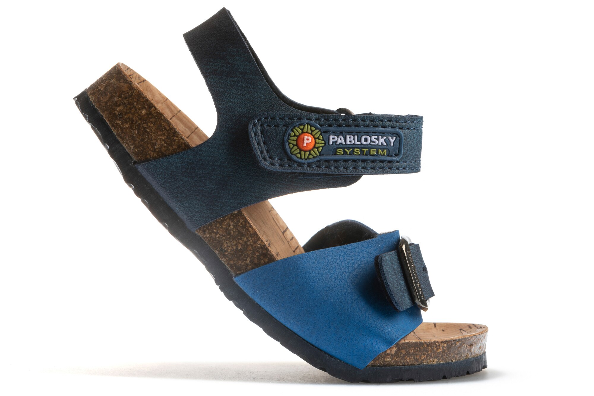 Sandálias Infantil de Materiais Reciclados com Velcro Pablosky Azul-2