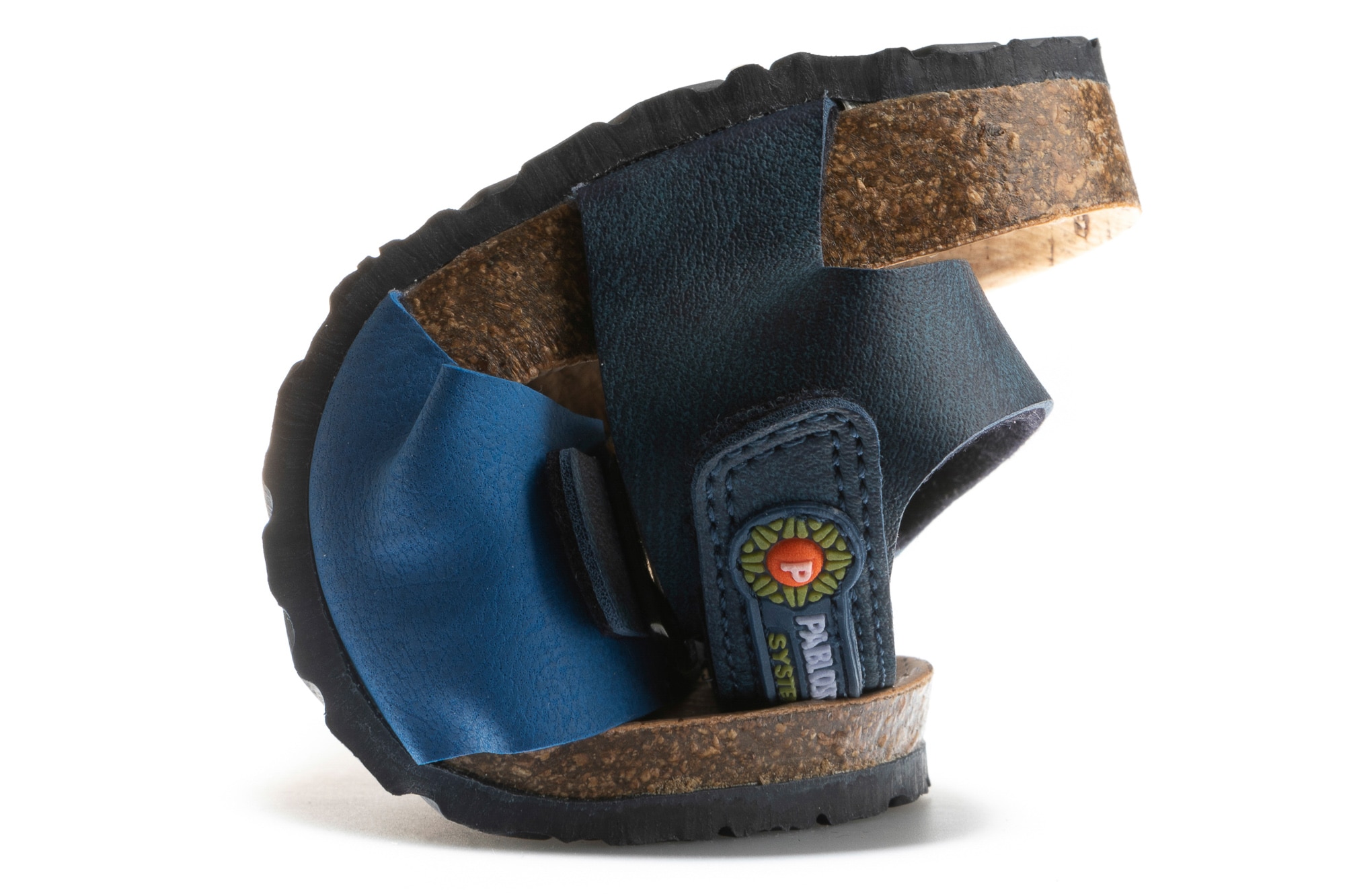 Sandálias Infantil de Materiais Reciclados com Velcro Pablosky Azul-3