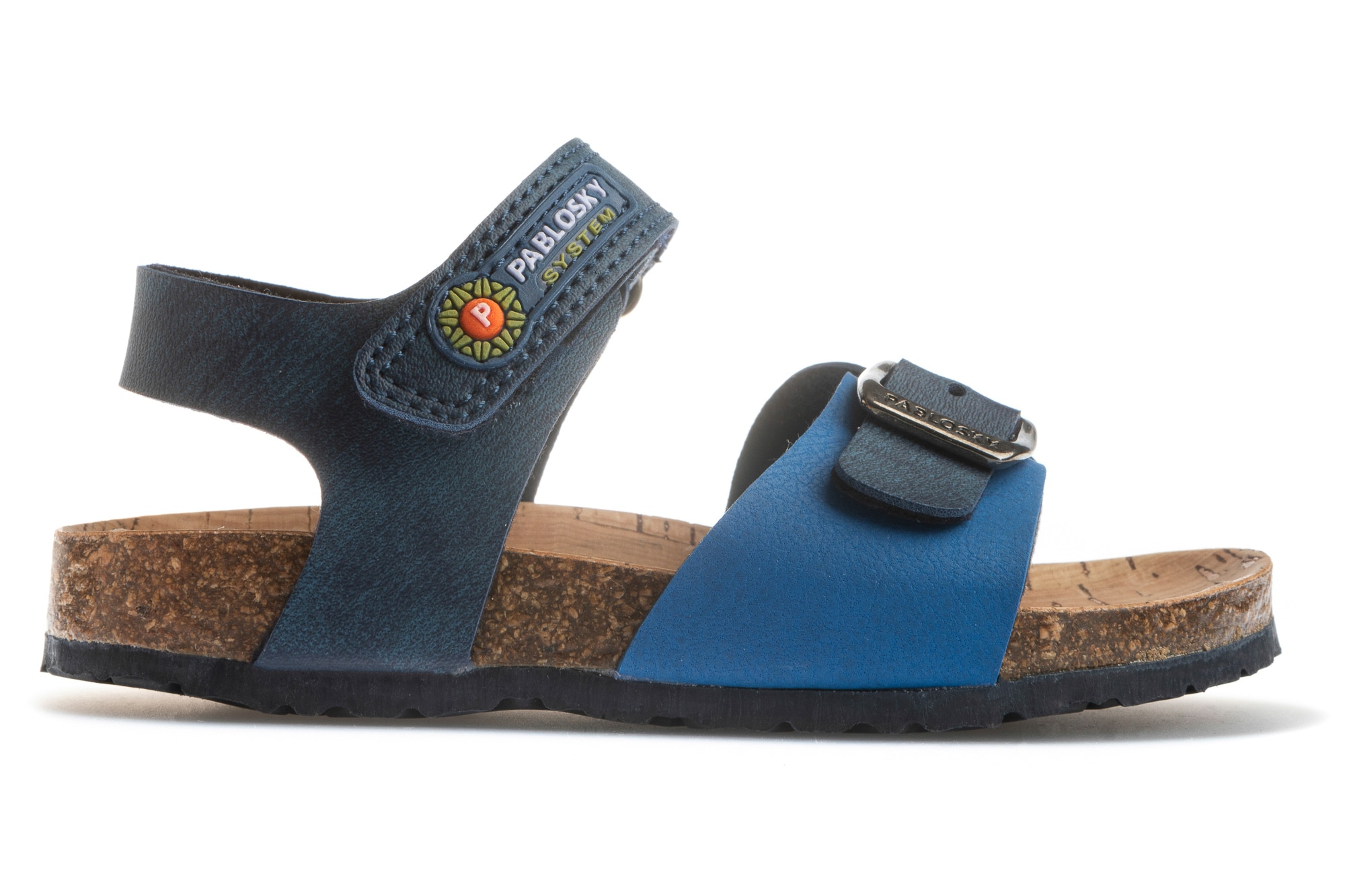Sandálias Infantil de Materiais Reciclados com Velcro Pablosky Azul-6