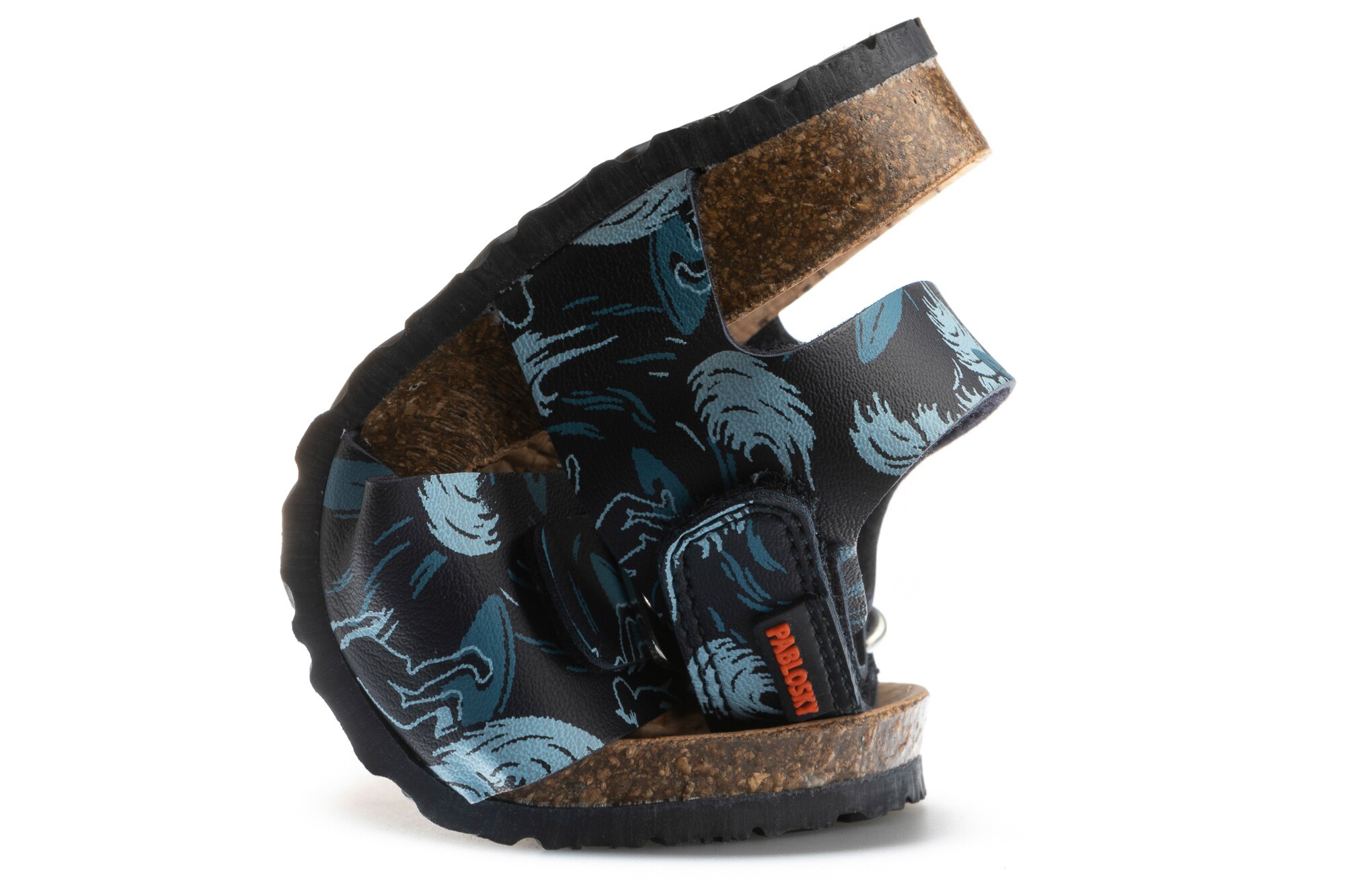 Sandálias Infantil de Materiais Reciclados com Velcro Pablosky Azul-marinho-3