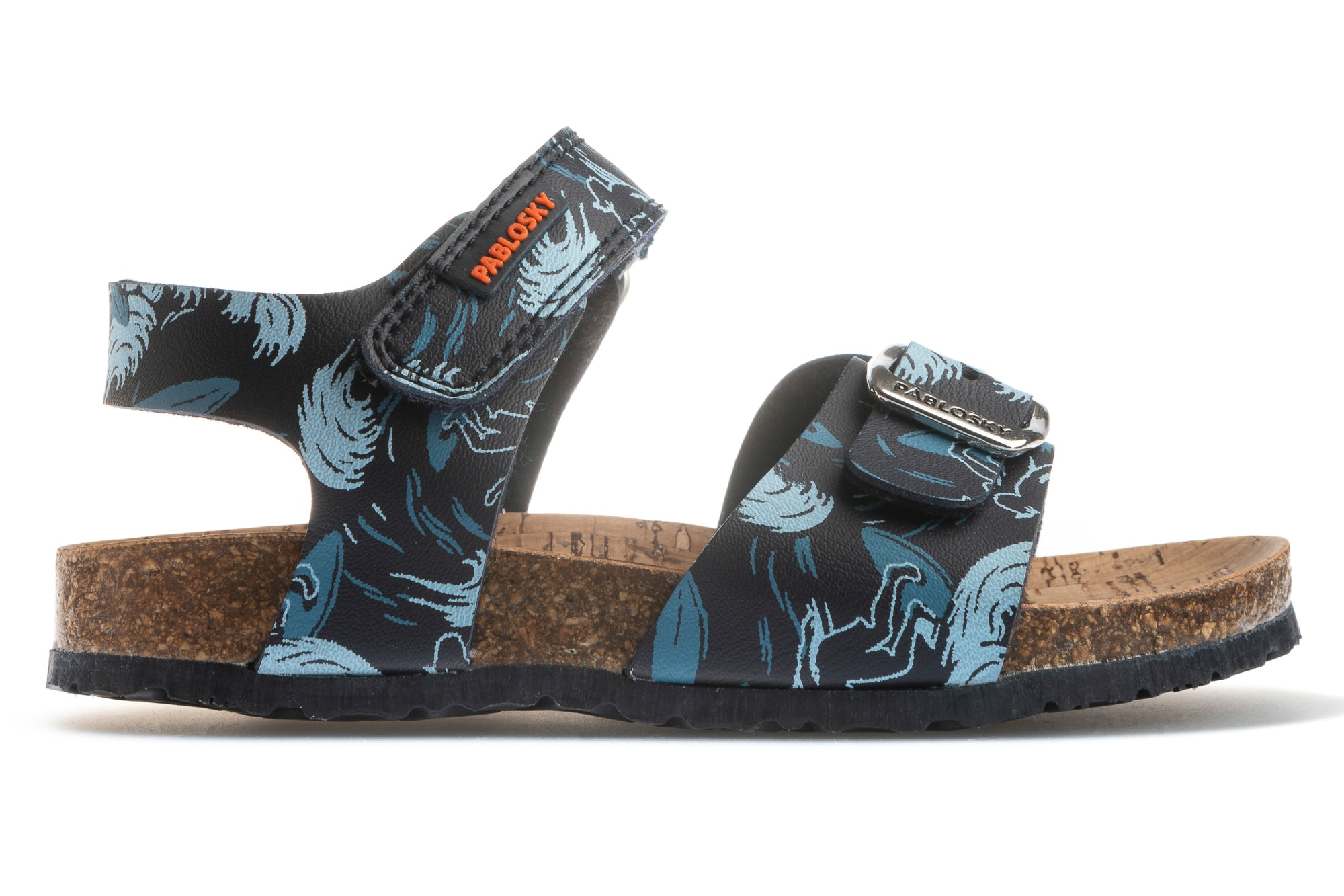Sandálias Infantil de Materiais Reciclados com Velcro Pablosky Azul-marinho-6