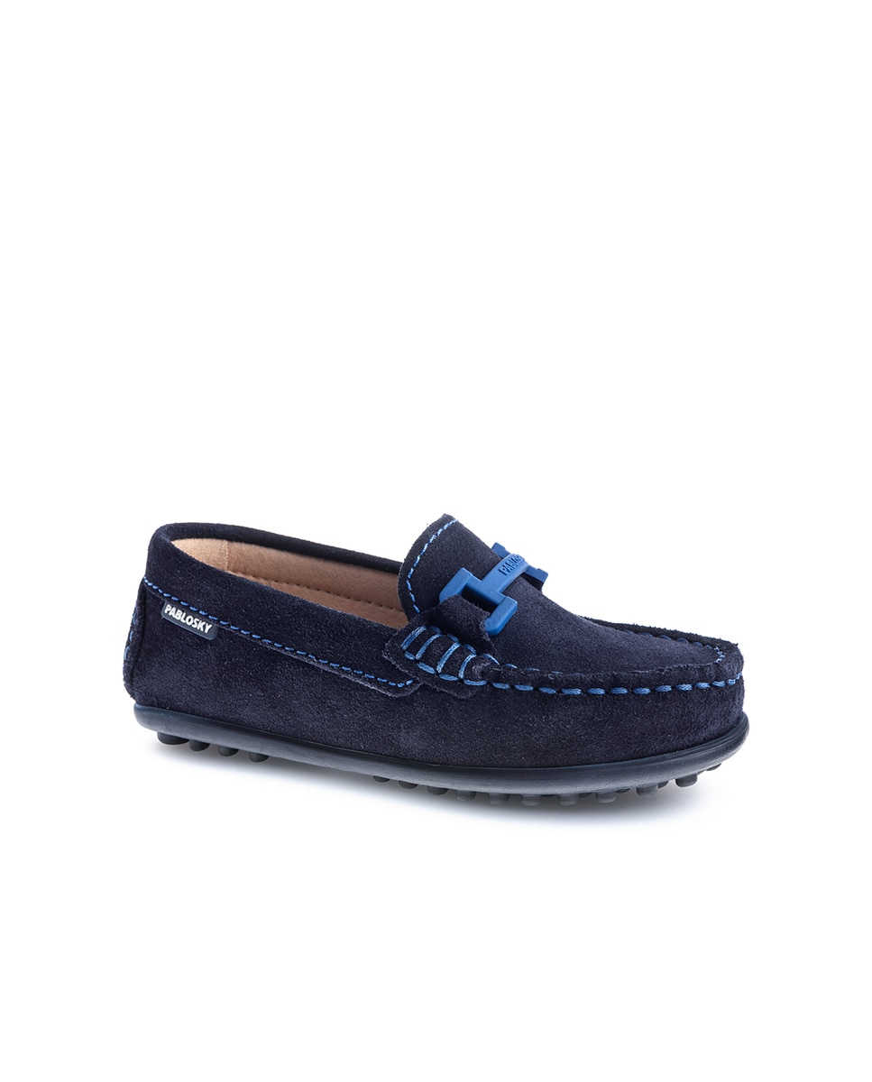 Mocasines unisex de cuero Pablosky Azul-1