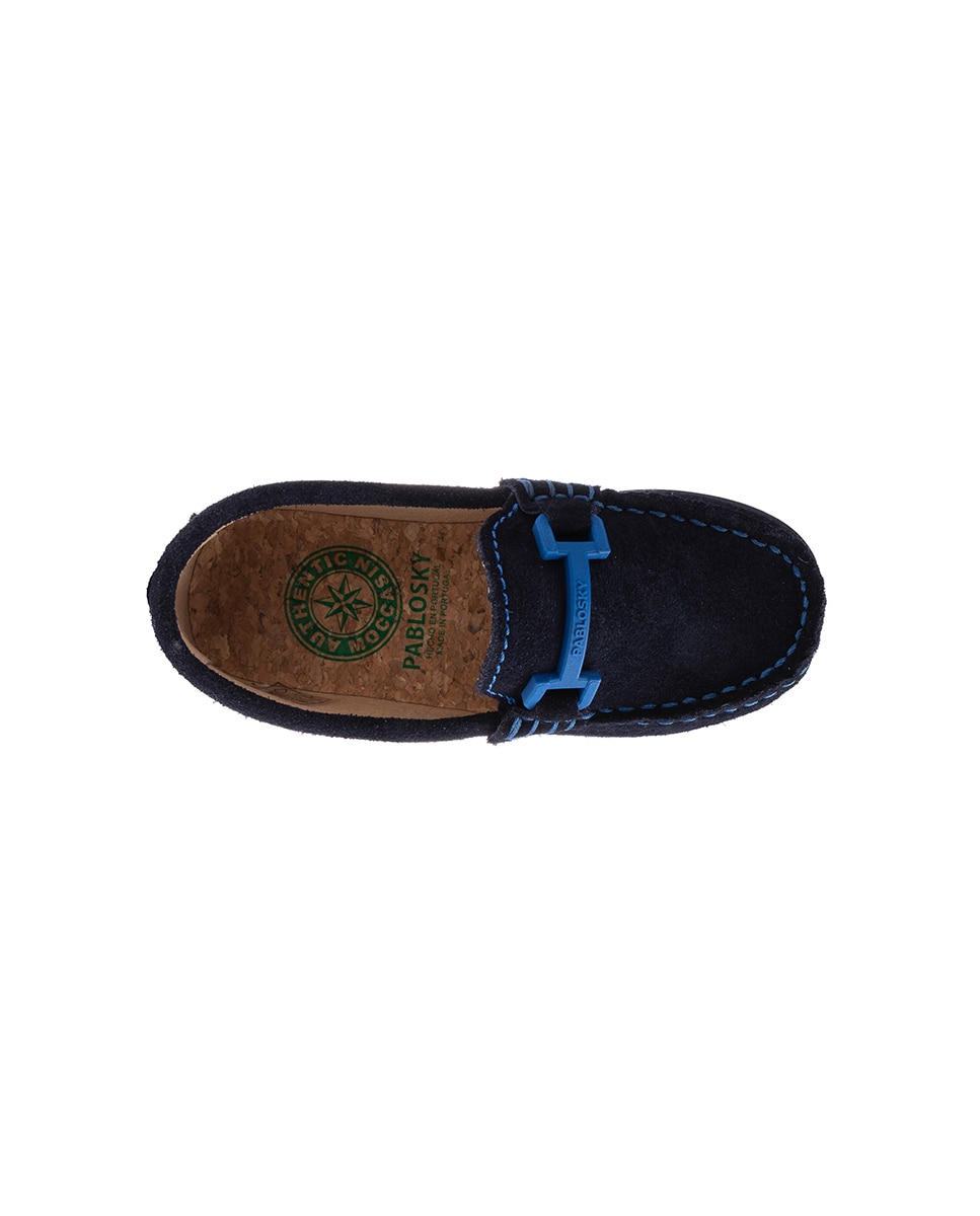 Mocasines unisex de cuero Pablosky Azul-3