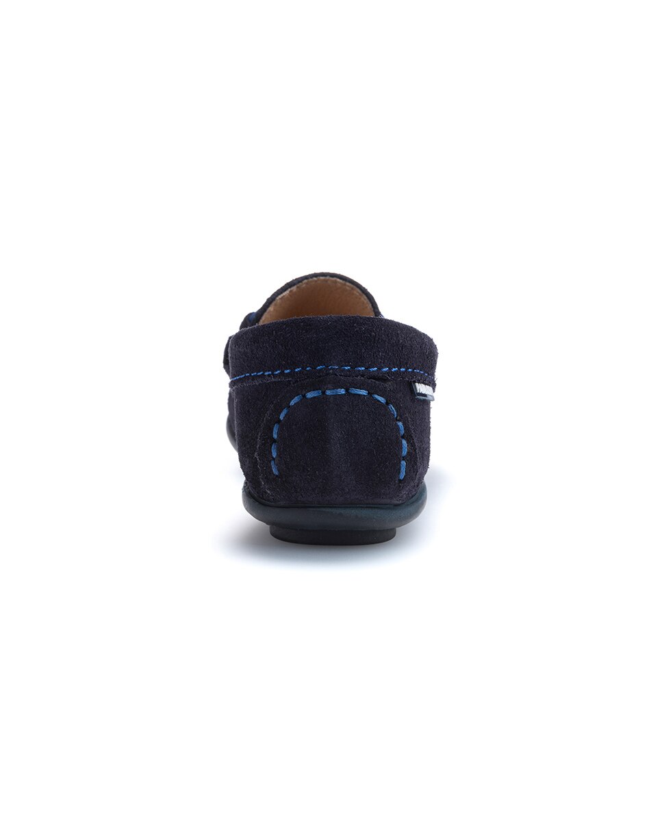 Mocasines unisex de cuero Pablosky Azul-4