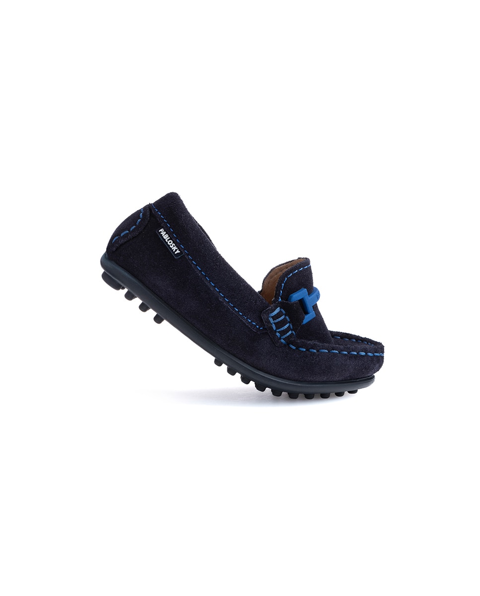 Mocasines unisex de cuero Pablosky Azul-5