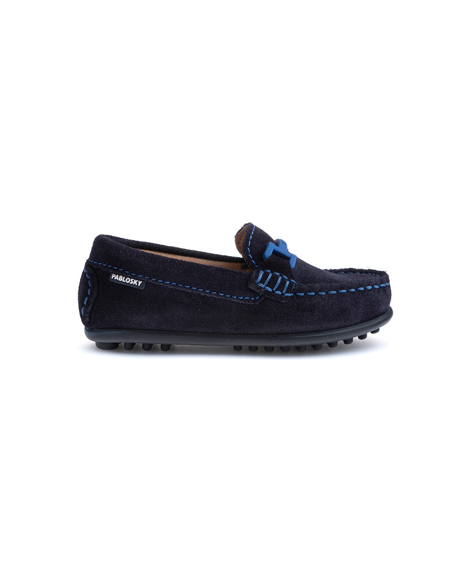Mocasines unisex de cuero Pablosky Azul-6