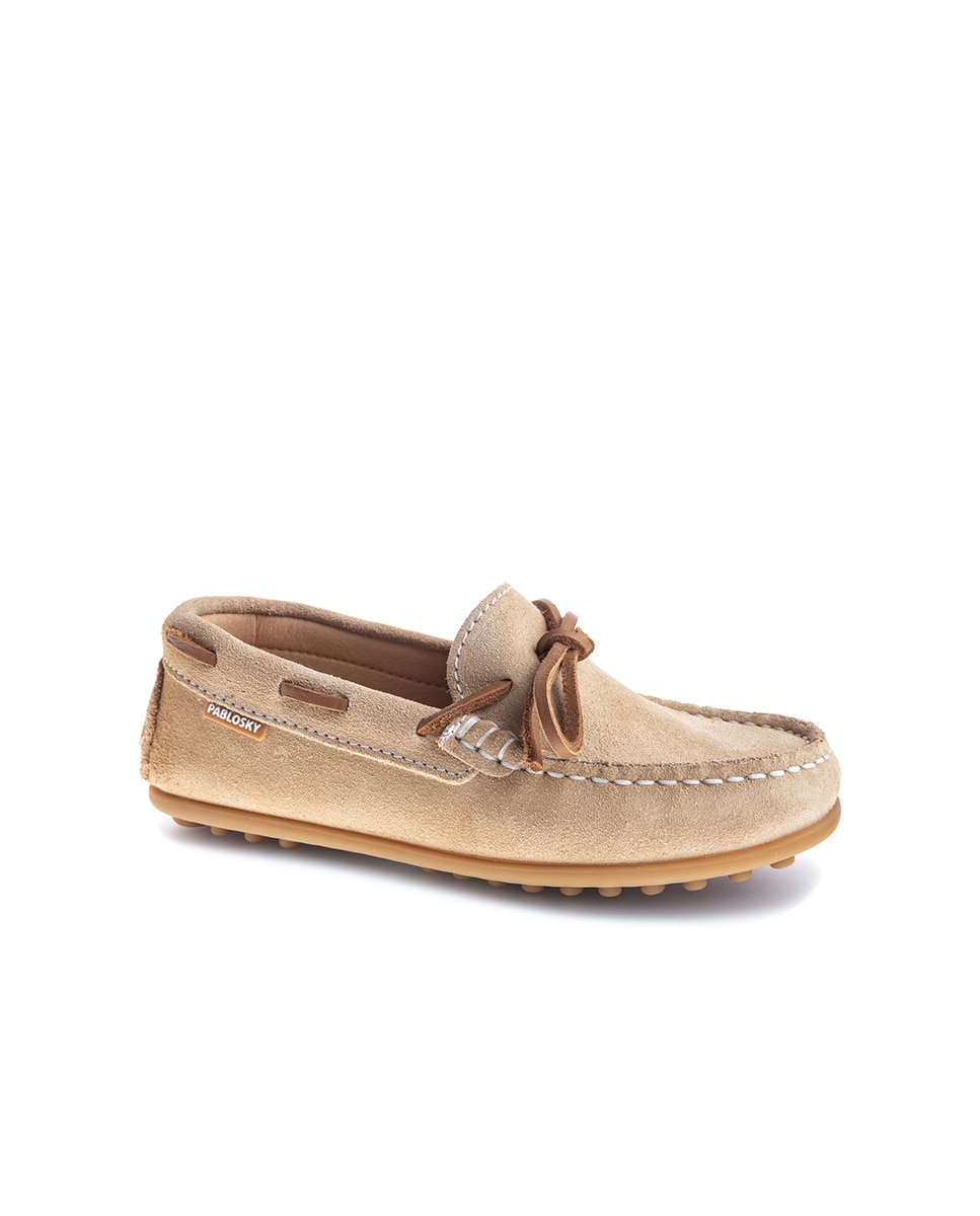 Mocassins Unissexo de Couro Pablosky Bege-1