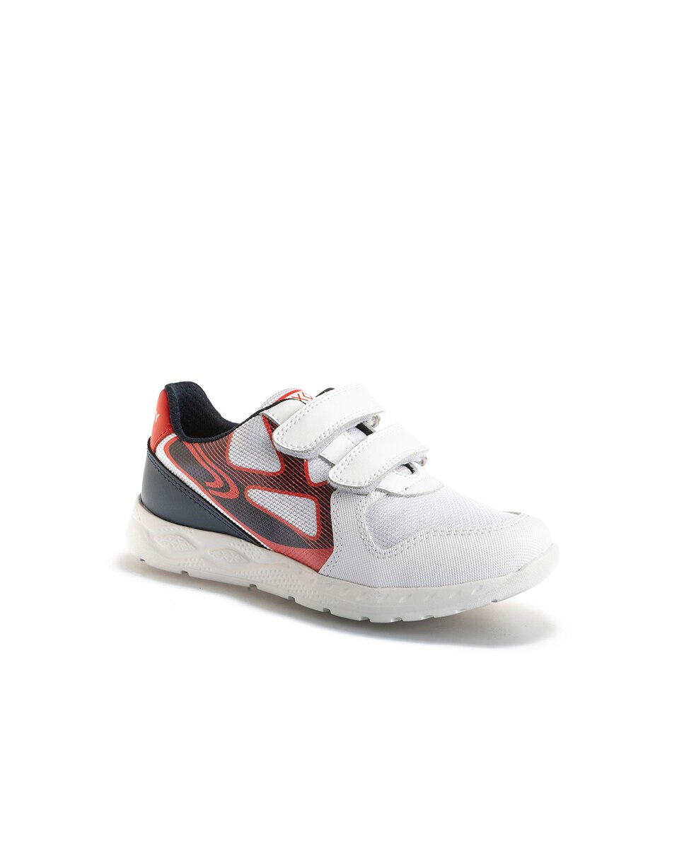 Sapatilhas Desportivas Infantil de Pele Pablosky Branco / Vermelho-1