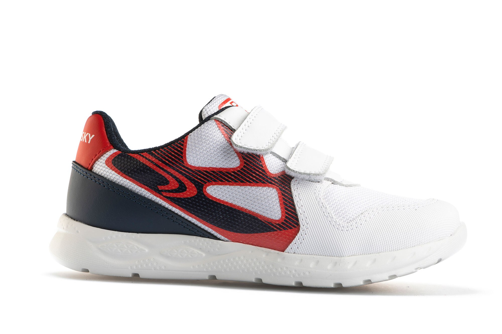 Sapatilhas Desportivas Infantil de Pele Pablosky Branco / Vermelho-2