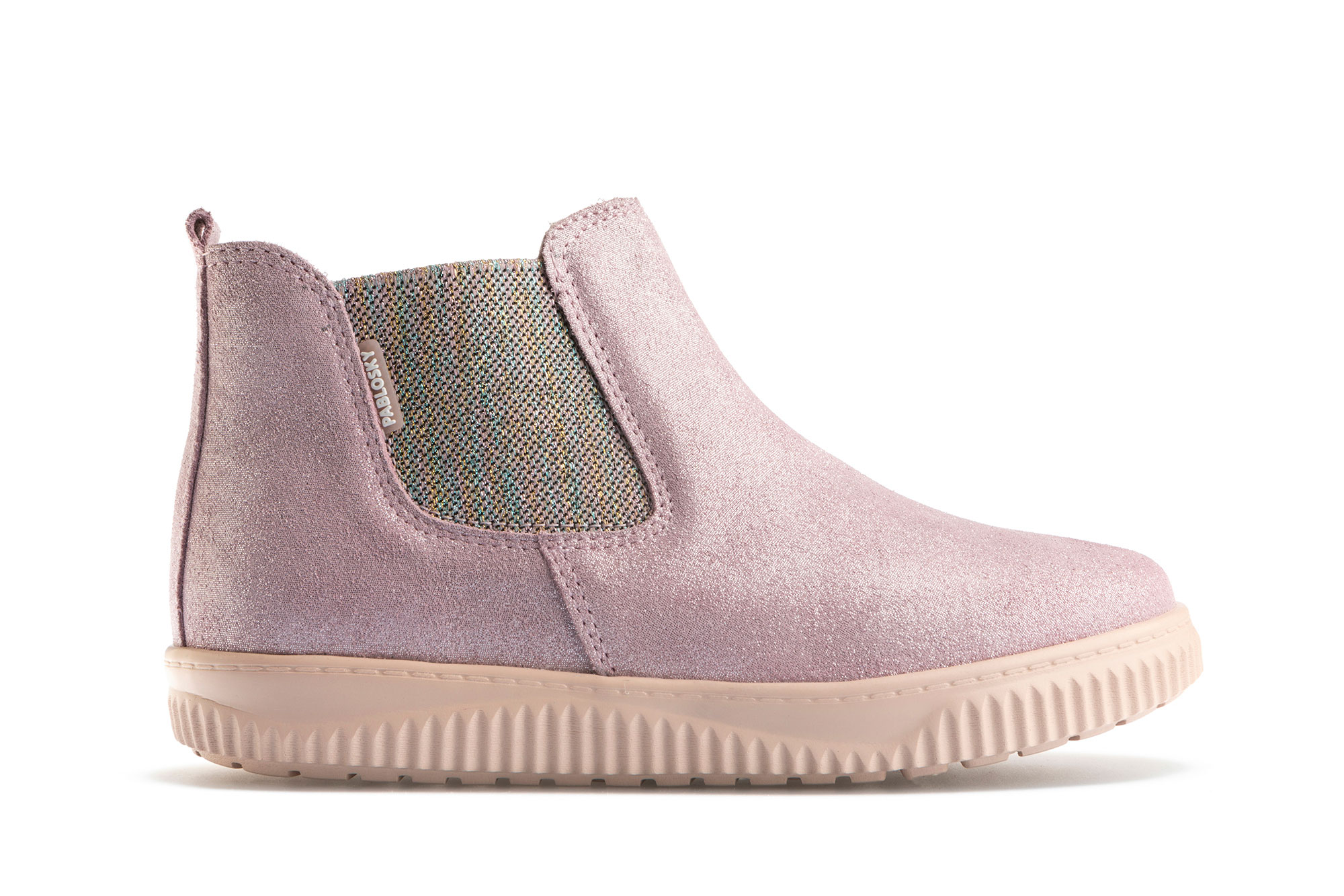 Botas Infantil de Pele com Fecho Zip Pablosky Rosa-claro-2