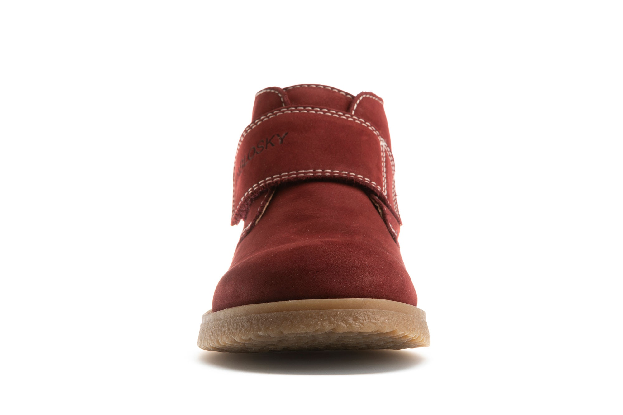 Botas Infantil de Pele com Velcro Pablosky Bordeaux-3