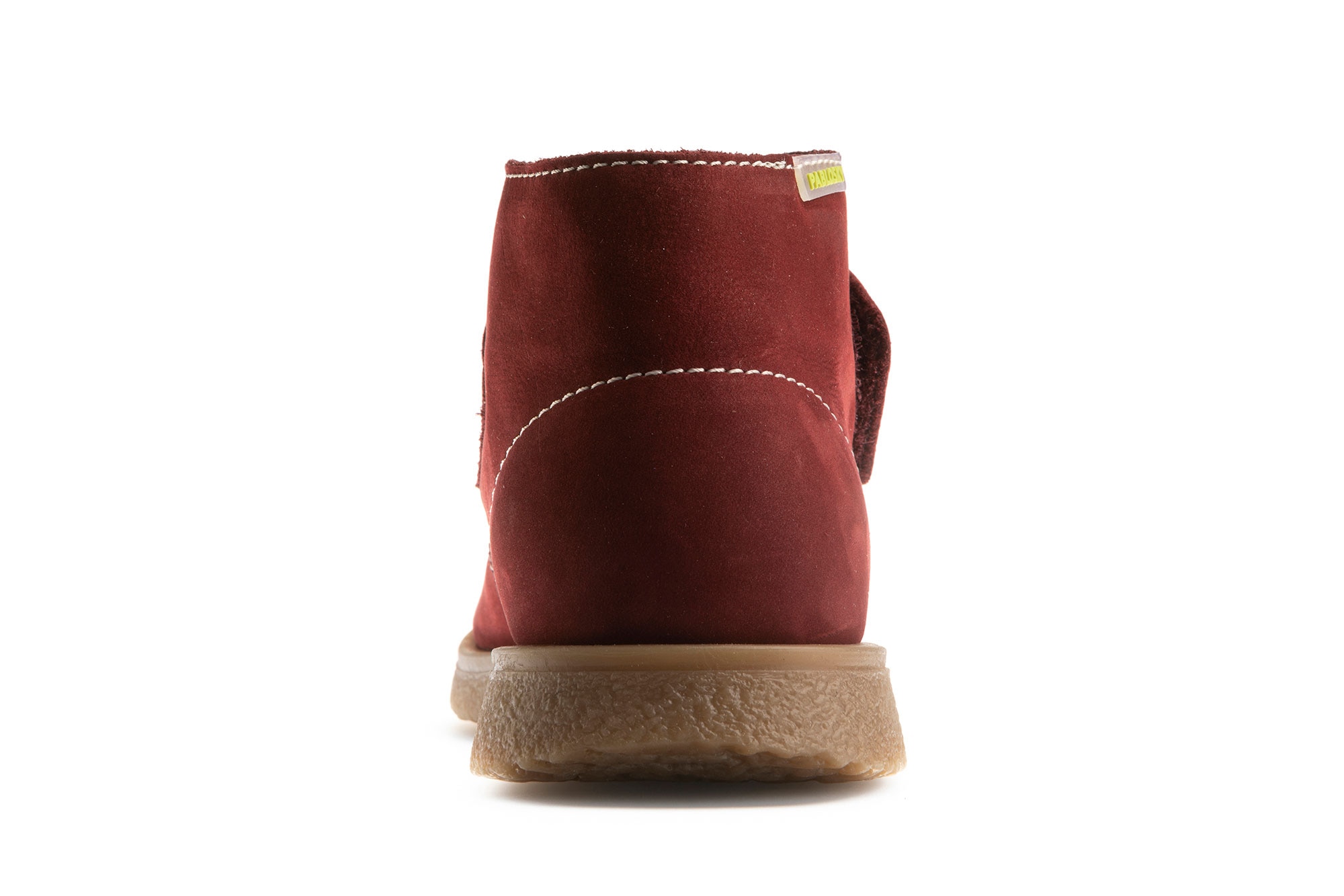 Botas Infantil de Pele com Velcro Pablosky Bordeaux-4