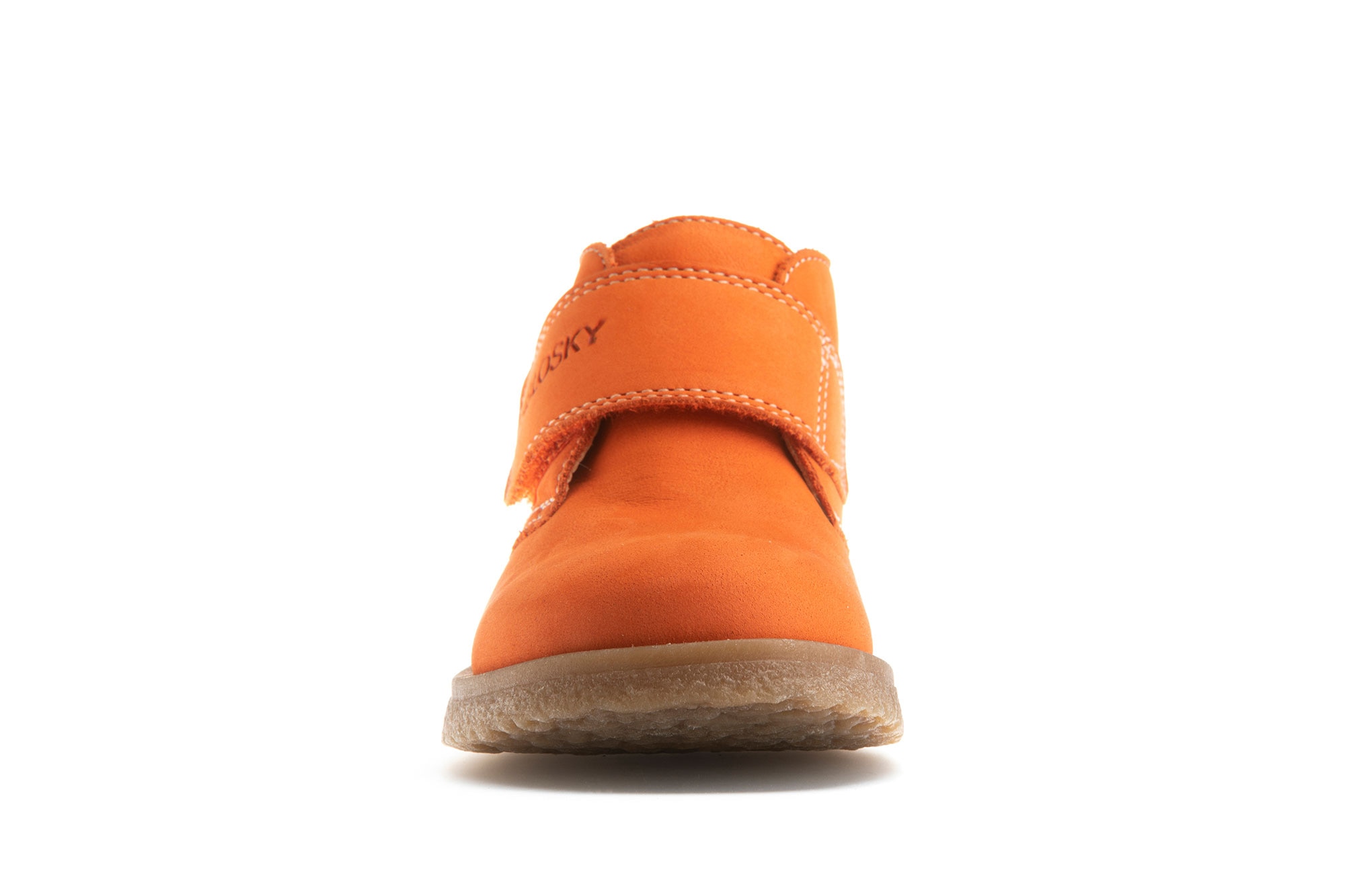 Botas Infantil de Pele com Velcro Pablosky Laranja-3