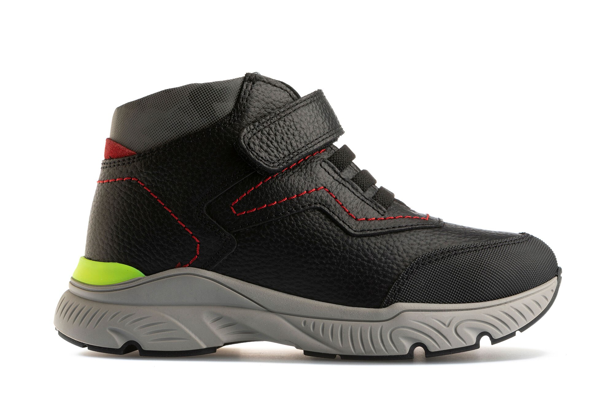 Botas Infantil de Pele com Velcro Pablosky Preto-2