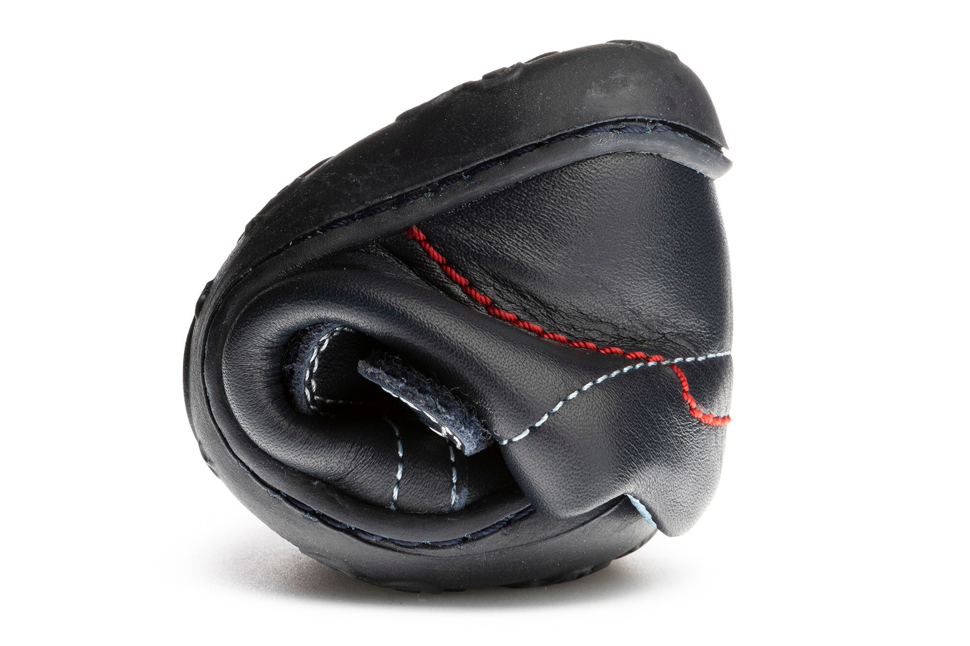 Sapatos de Presilha para Bebé de Pele com Velcro Azul-escuro-4