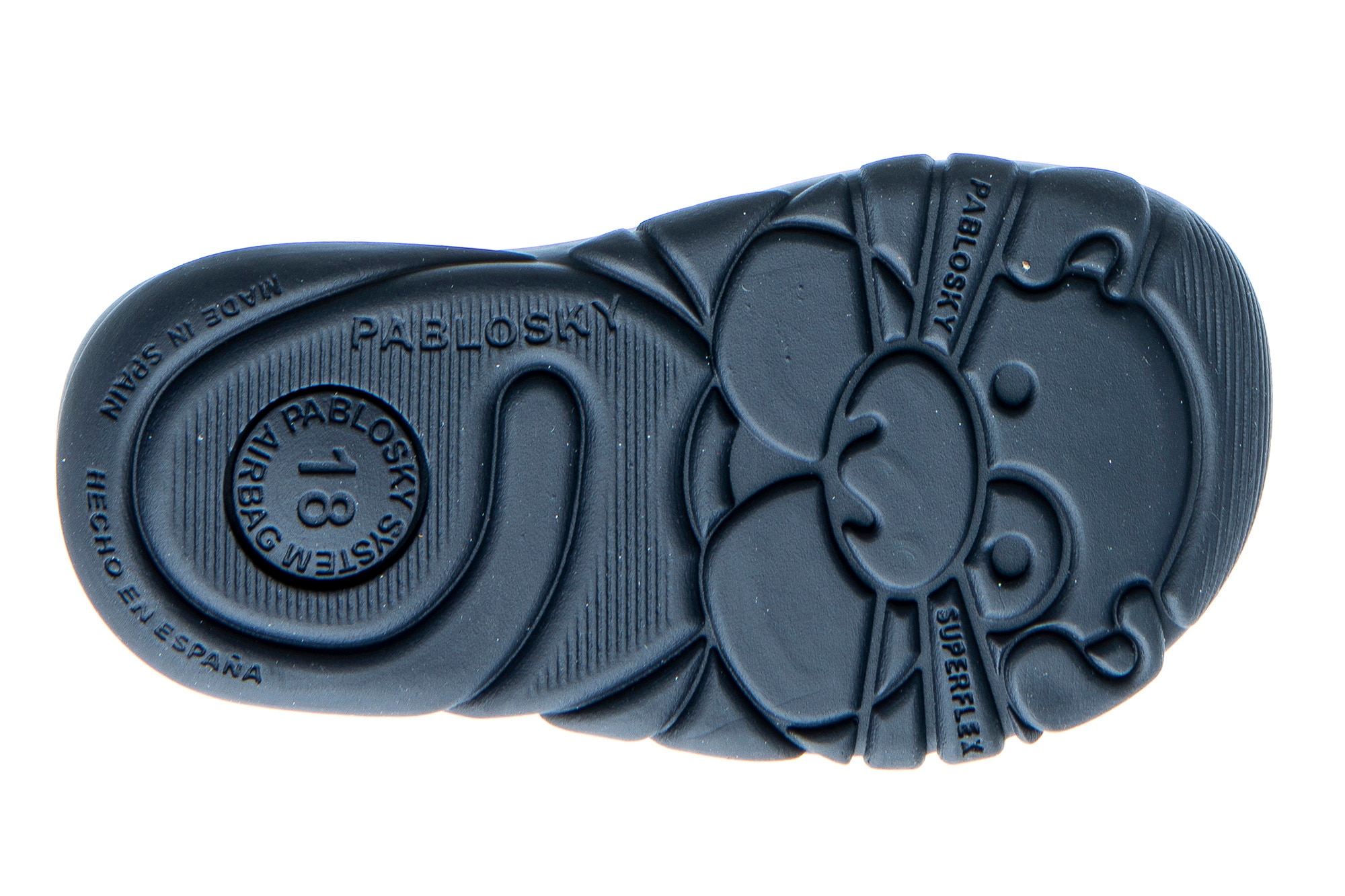 Sapatos de Presilha para Bebé de Pele com Velcro Pablosky Azul-marinho-5