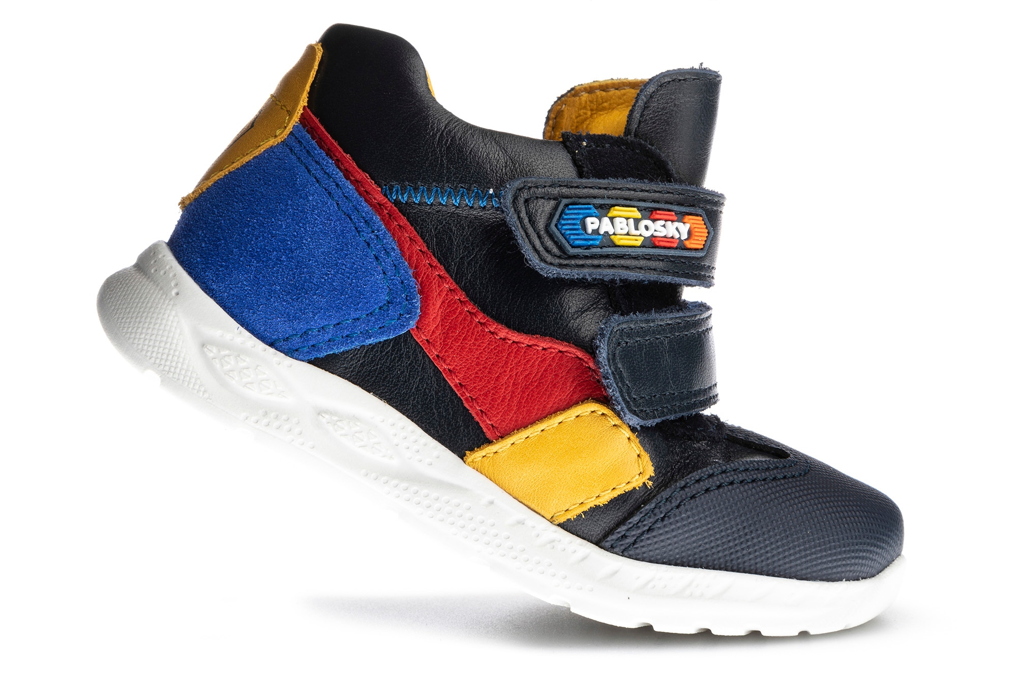 Botas de Bebé em Pele com Velcro Pablosky Azul-marinho-3